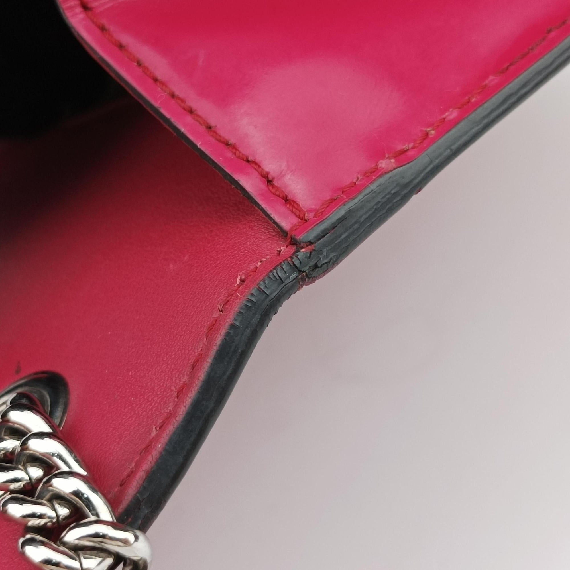 Pre-owned Gucci Interlocking G Red Patent Leather 387609 shoulderbag | stylenewstar