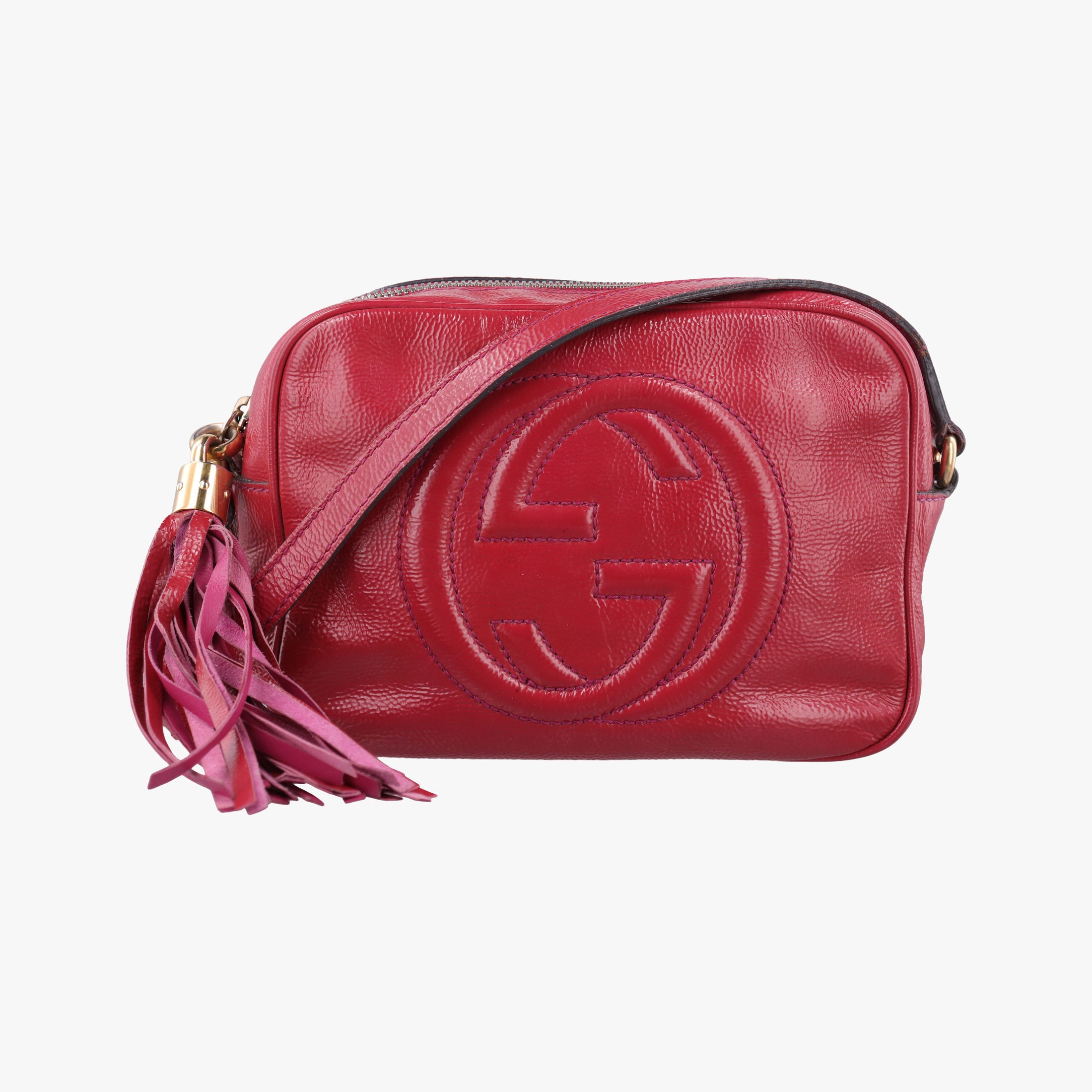 Pre-owned Gucci Soho Rose Patent Leather 308364 shoulderbag | stylenewstar