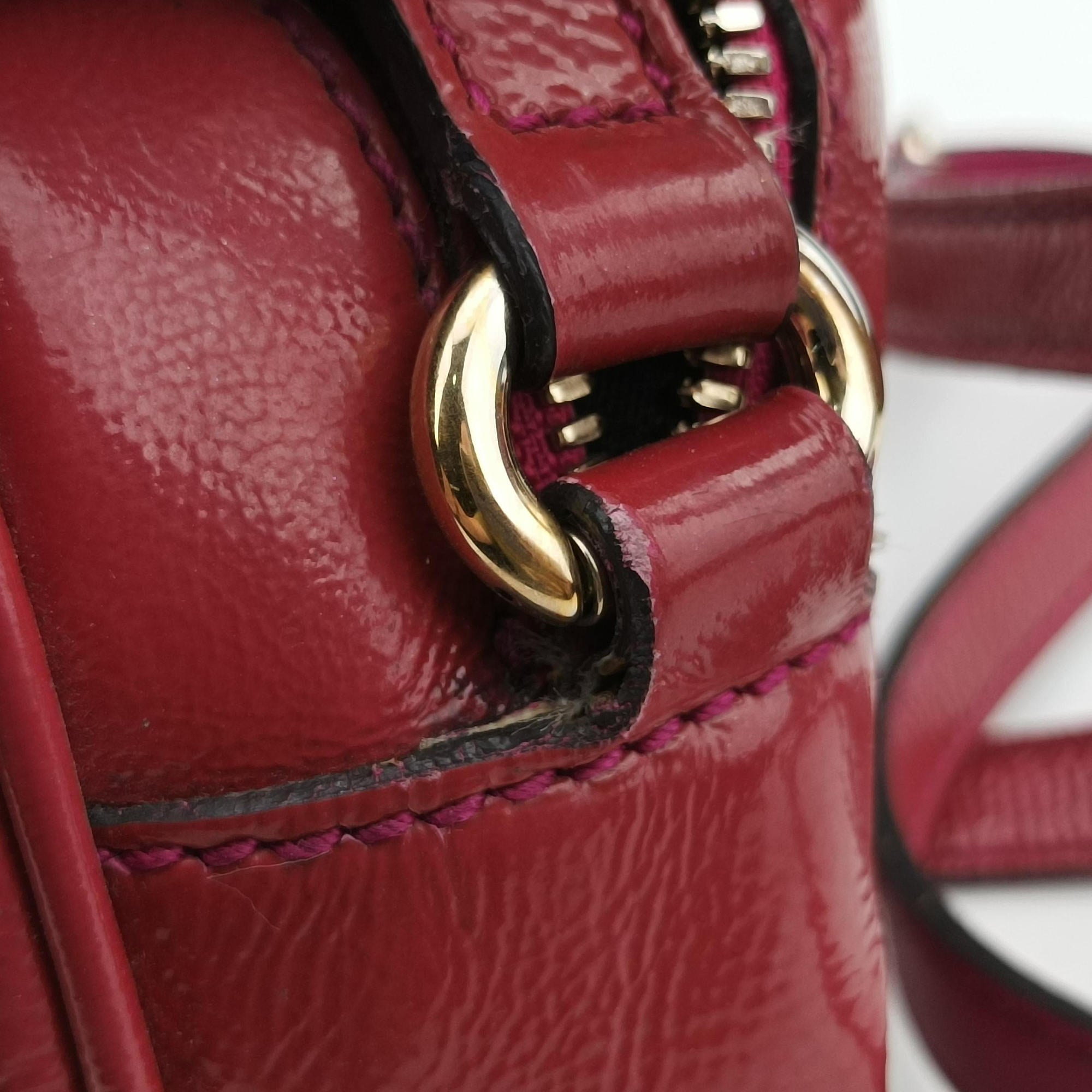 Pre-owned Gucci Soho Rose Patent Leather 308364 shoulderbag | stylenewstar