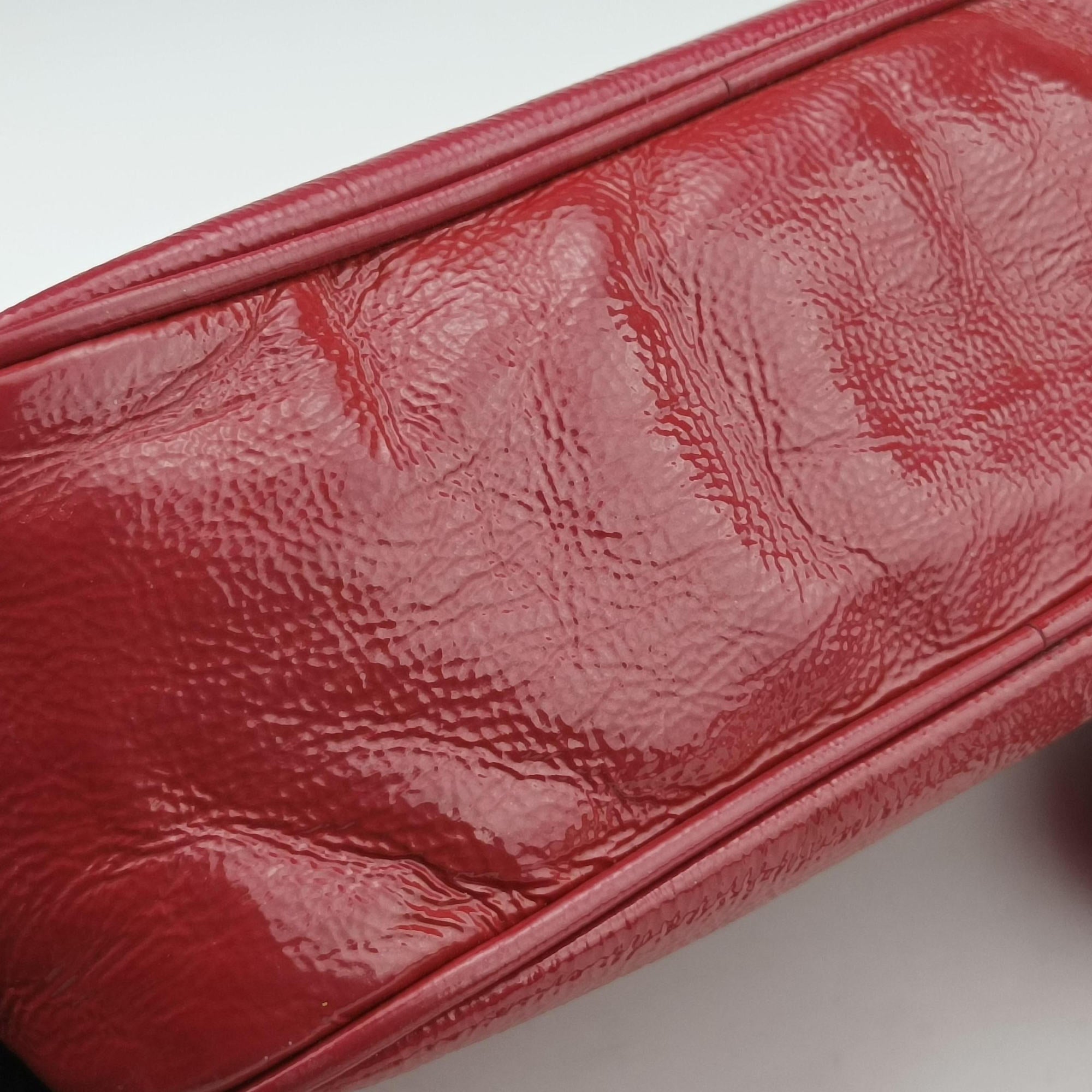 Pre-owned Gucci Soho Rose Patent Leather 308364 shoulderbag | stylenewstar