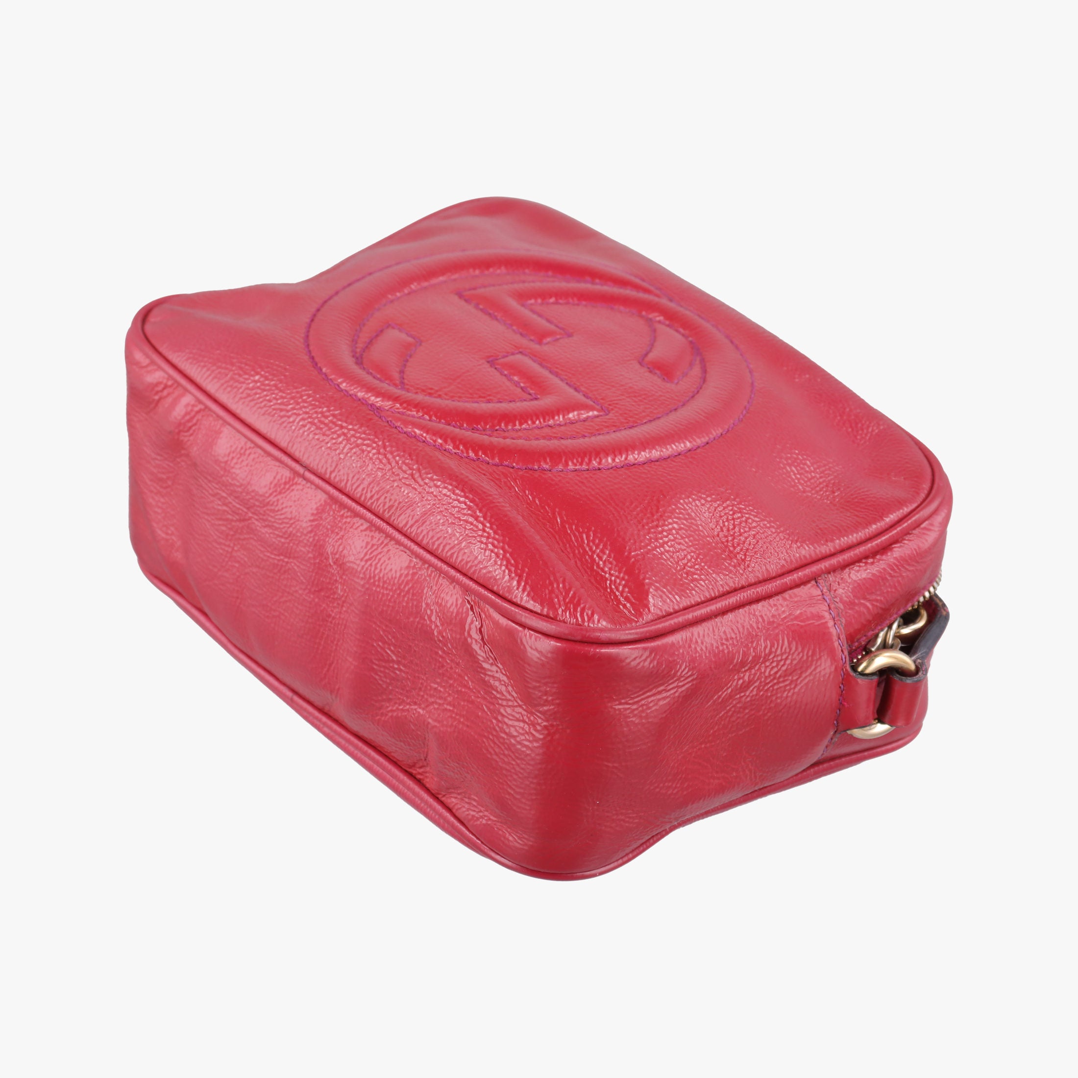 Pre-owned Gucci Soho Rose Patent Leather 308364 shoulderbag | stylenewstar