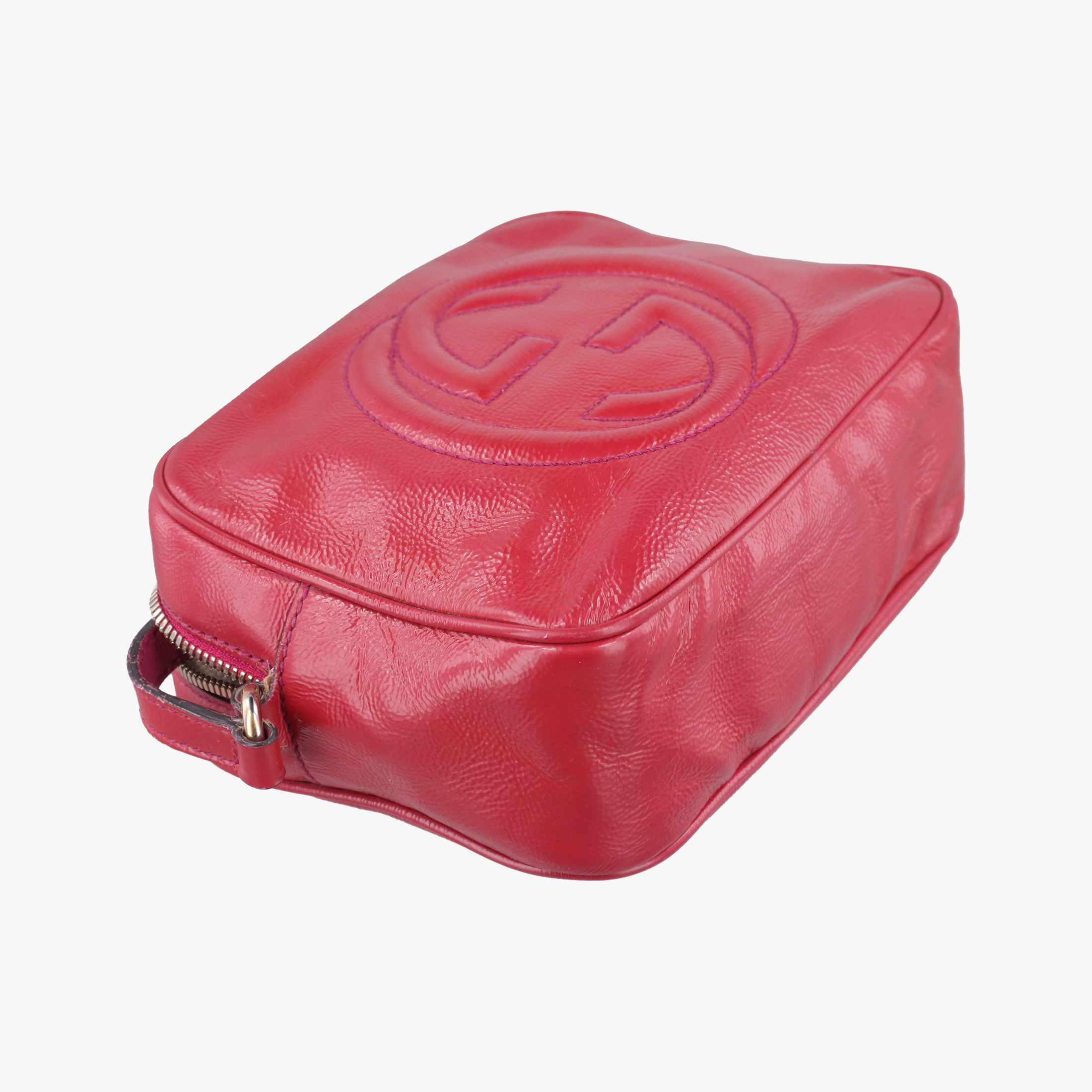 Pre-owned Gucci Soho Rose Patent Leather 308364 shoulderbag | stylenewstar
