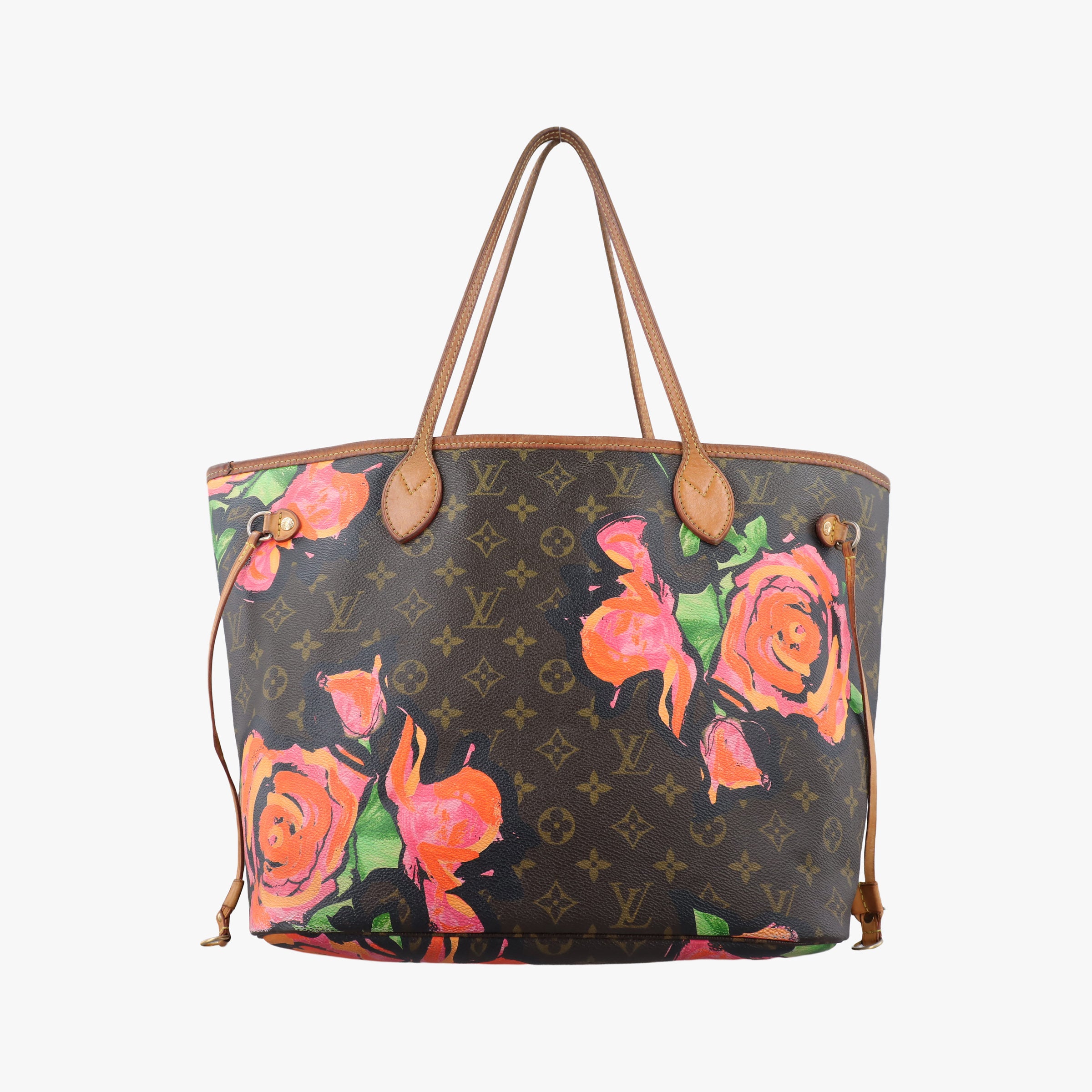 Pre-owned Louis Vuitton Neverfull MM brown×multi Monogram rose M48613 handbag | stylenewstar