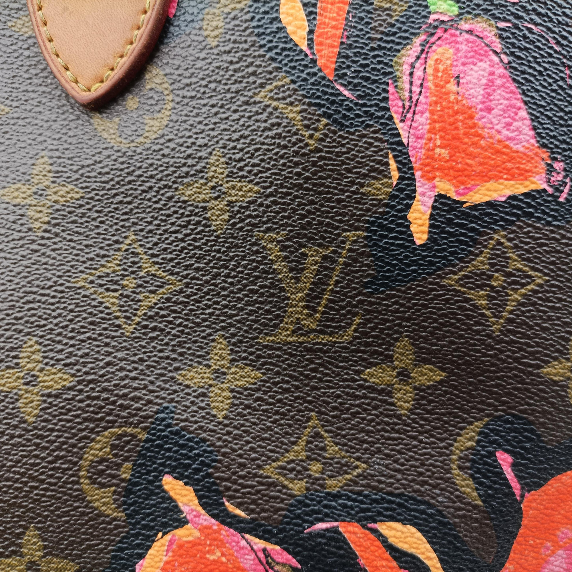 Pre-owned Louis Vuitton Neverfull MM brown×multi Monogram rose M48613 handbag | stylenewstar