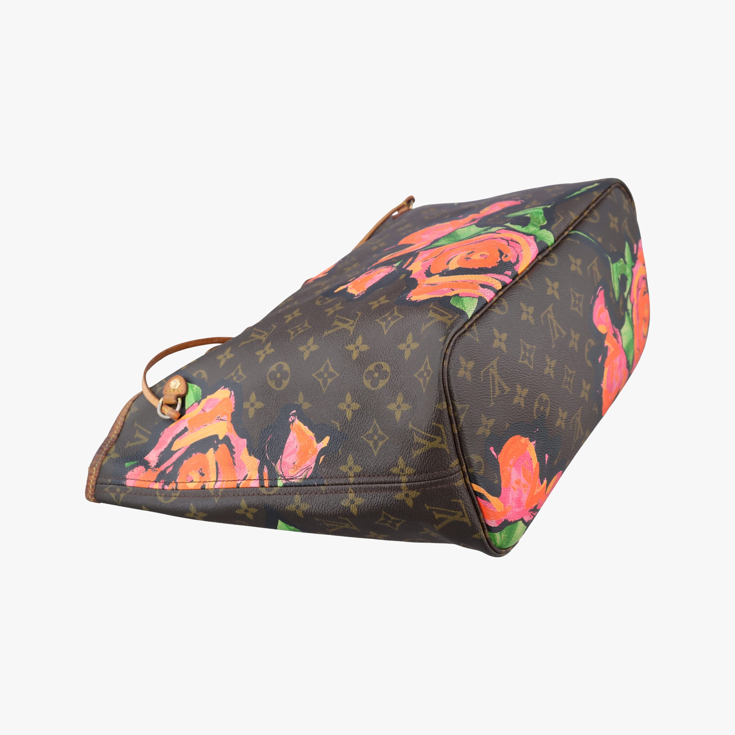 Pre-owned Louis Vuitton Neverfull MM brown×multi Monogram rose M48613 handbag | stylenewstar