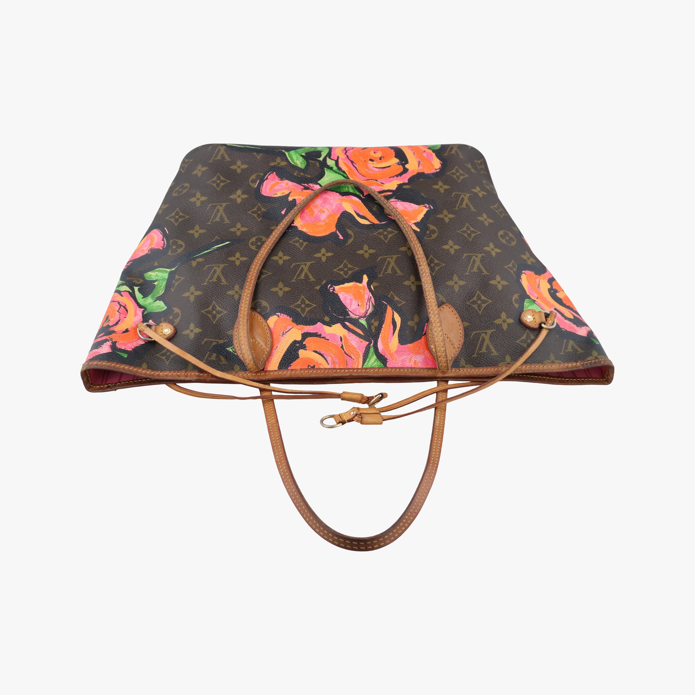 Pre-owned Louis Vuitton Neverfull MM brown×multi Monogram rose M48613 handbag | stylenewstar