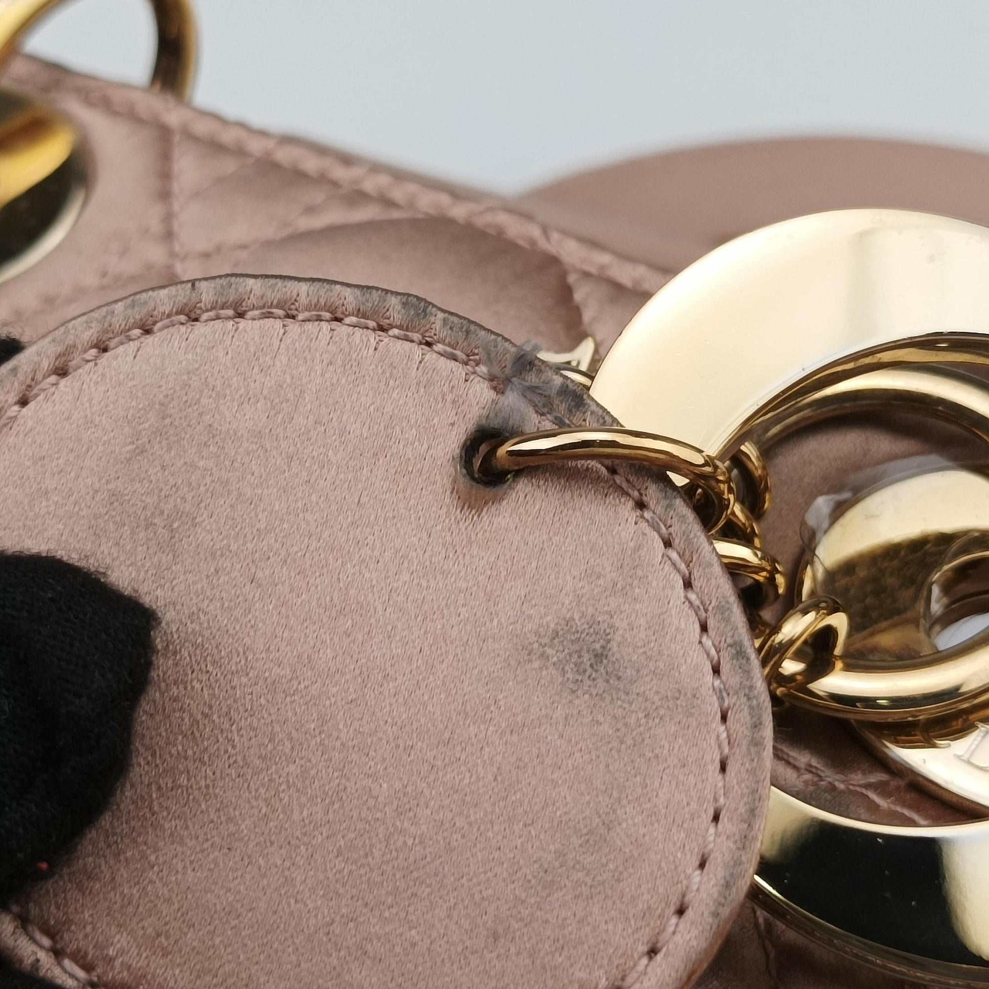 Pre-owned Christian Dior Lady Dior Pink Cannage Satin  shoulderbag | stylenewstar