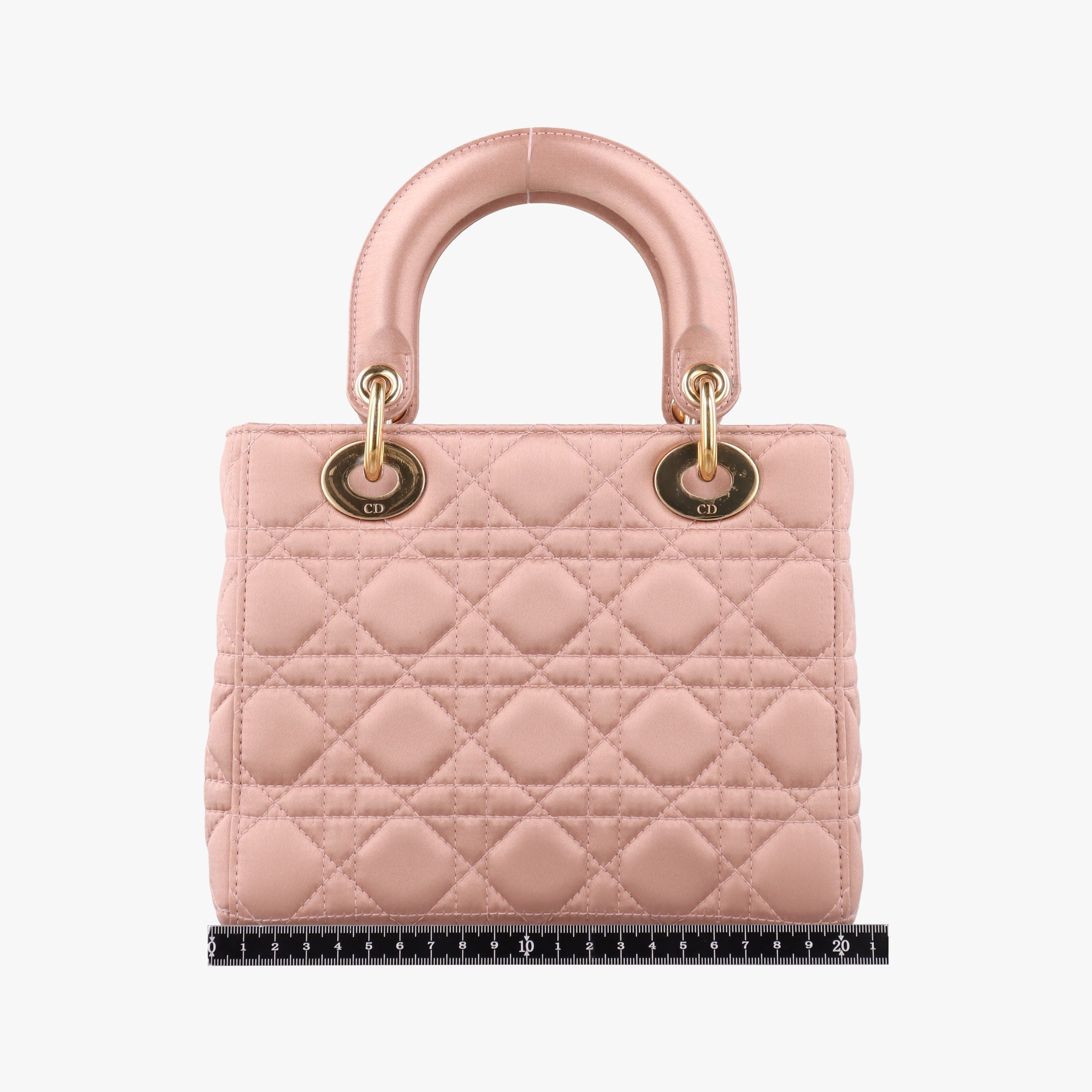 Pre-owned Christian Dior Lady Dior Pink Cannage Satin  shoulderbag | stylenewstar