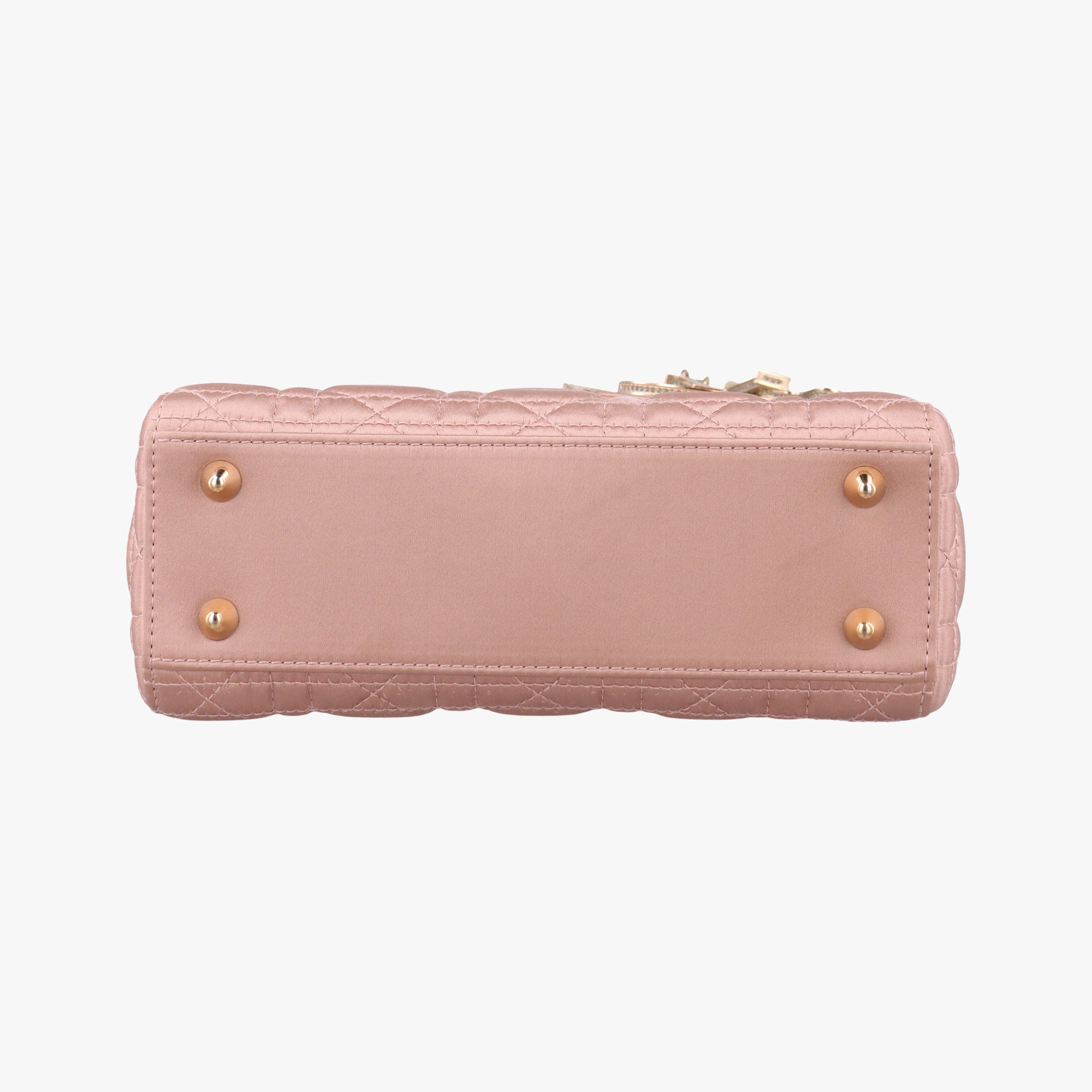 Pre-owned Christian Dior Lady Dior Pink Cannage Satin  shoulderbag | stylenewstar