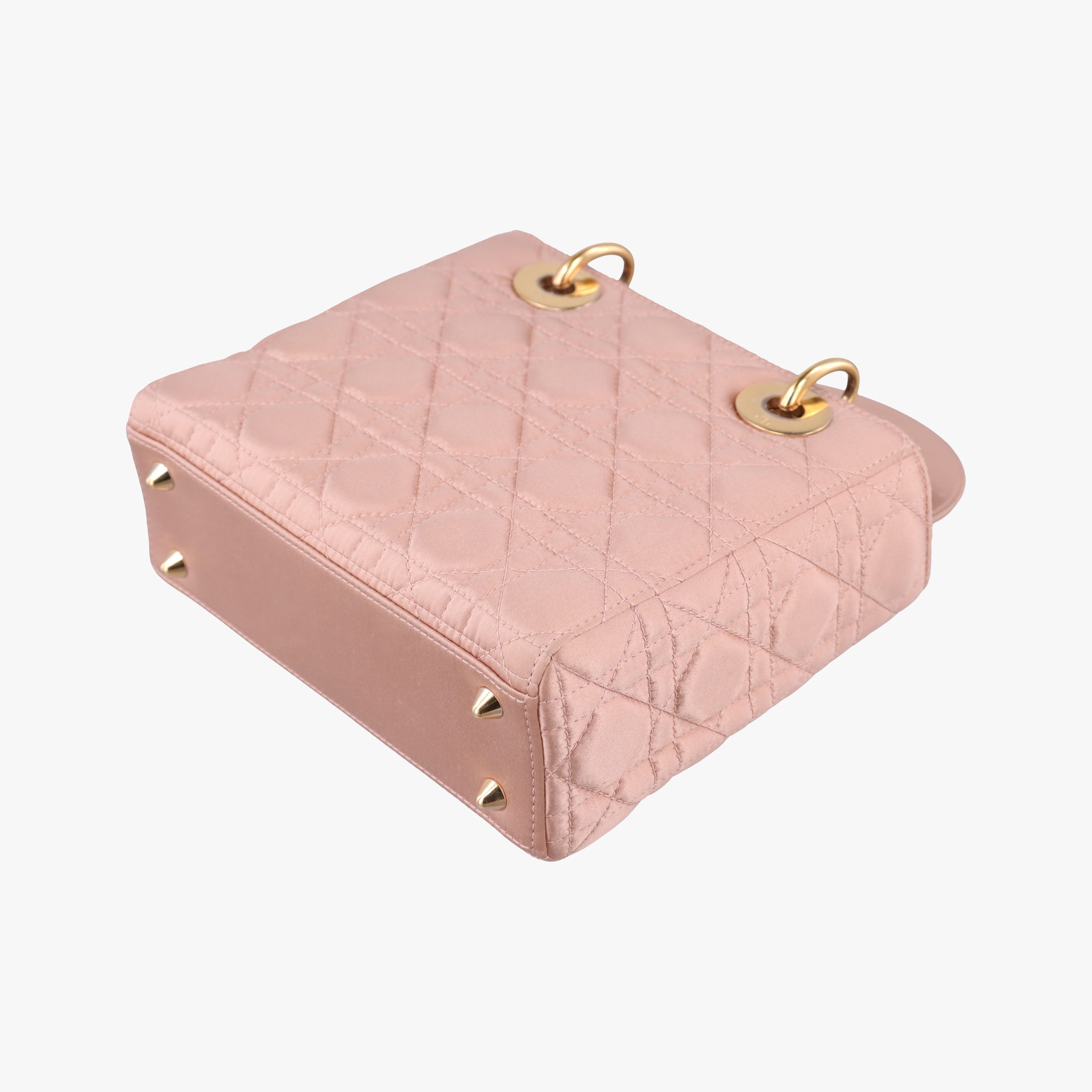 Pre-owned Christian Dior Lady Dior Pink Cannage Satin  shoulderbag | stylenewstar