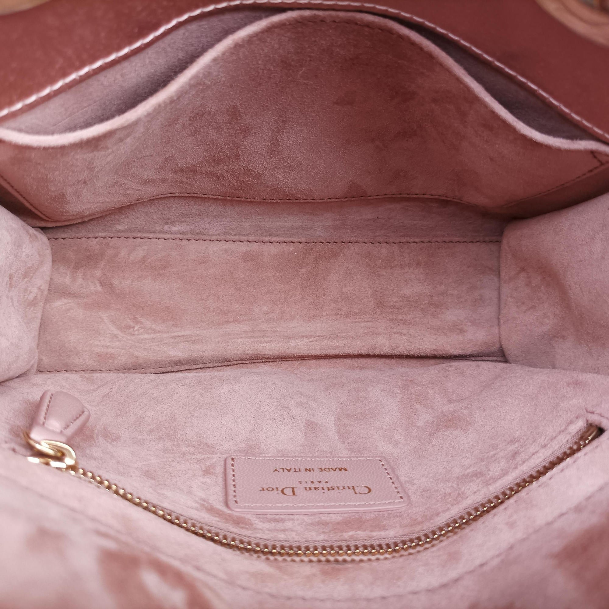 Pre-owned Christian Dior Lady Dior Pink Cannage Satin  shoulderbag | stylenewstar