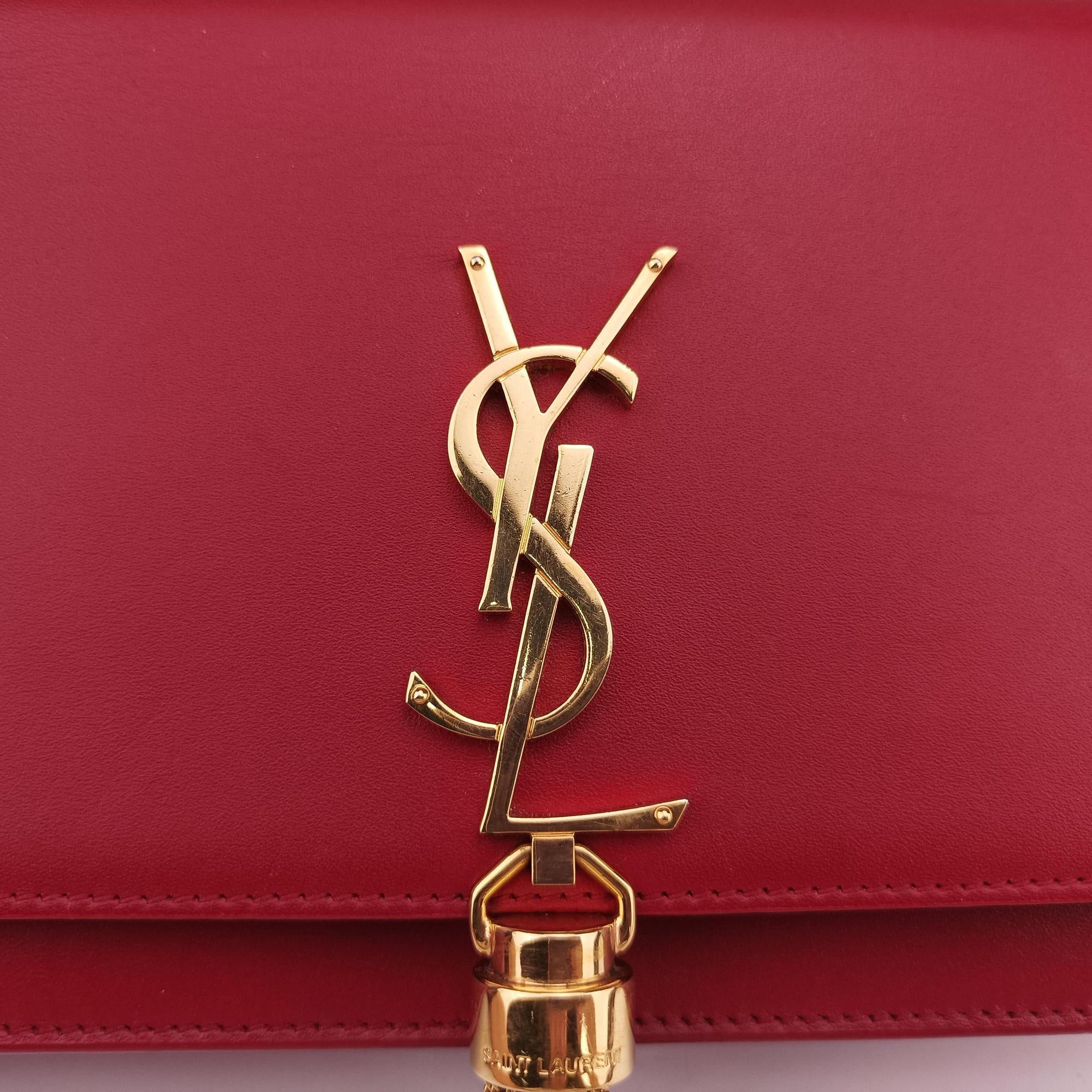 Vintage Yves Saint Laurent KATE Red Leather 452159 shoulderbag | stylenewstar