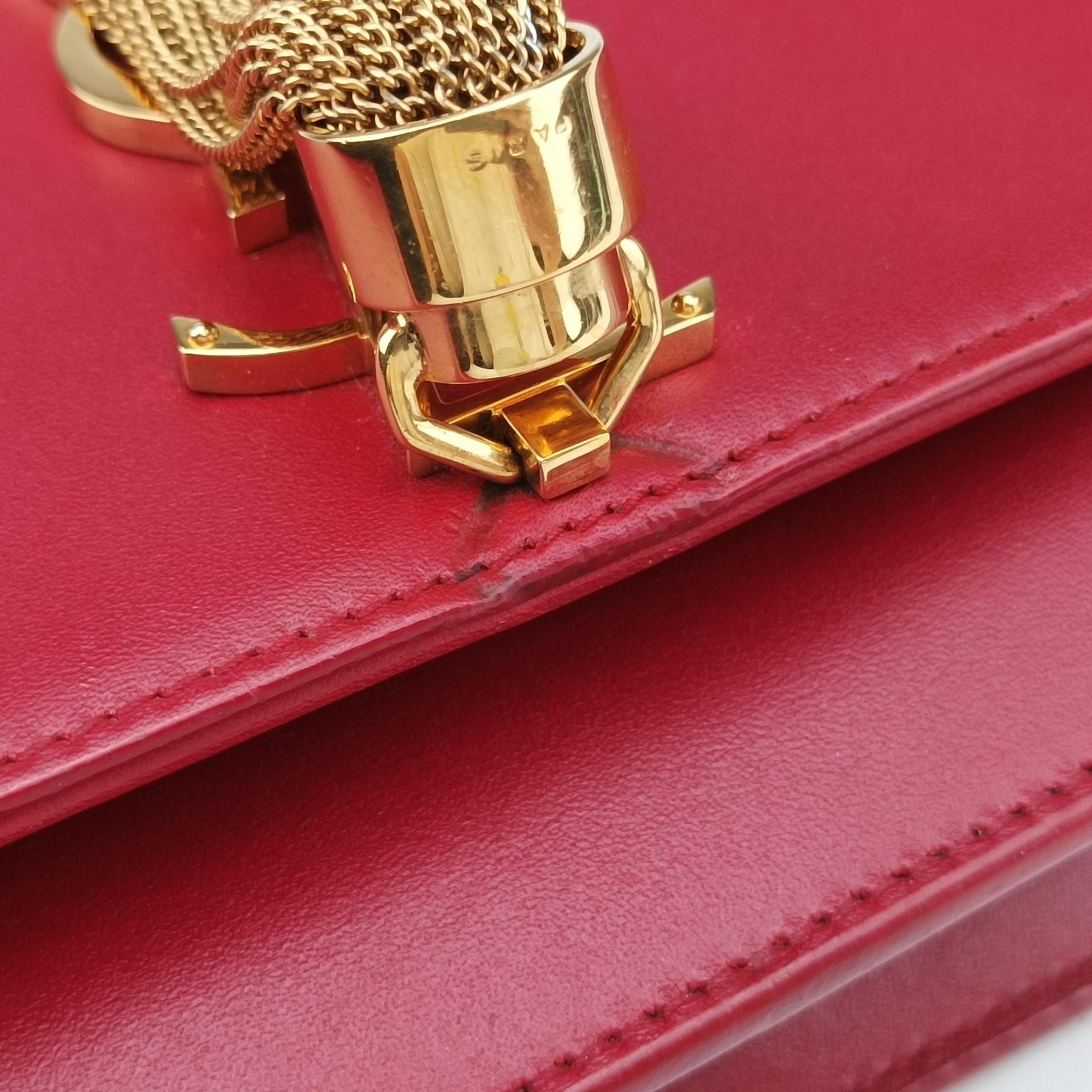 Vintage Yves Saint Laurent KATE Red Leather 452159 shoulderbag | stylenewstar
