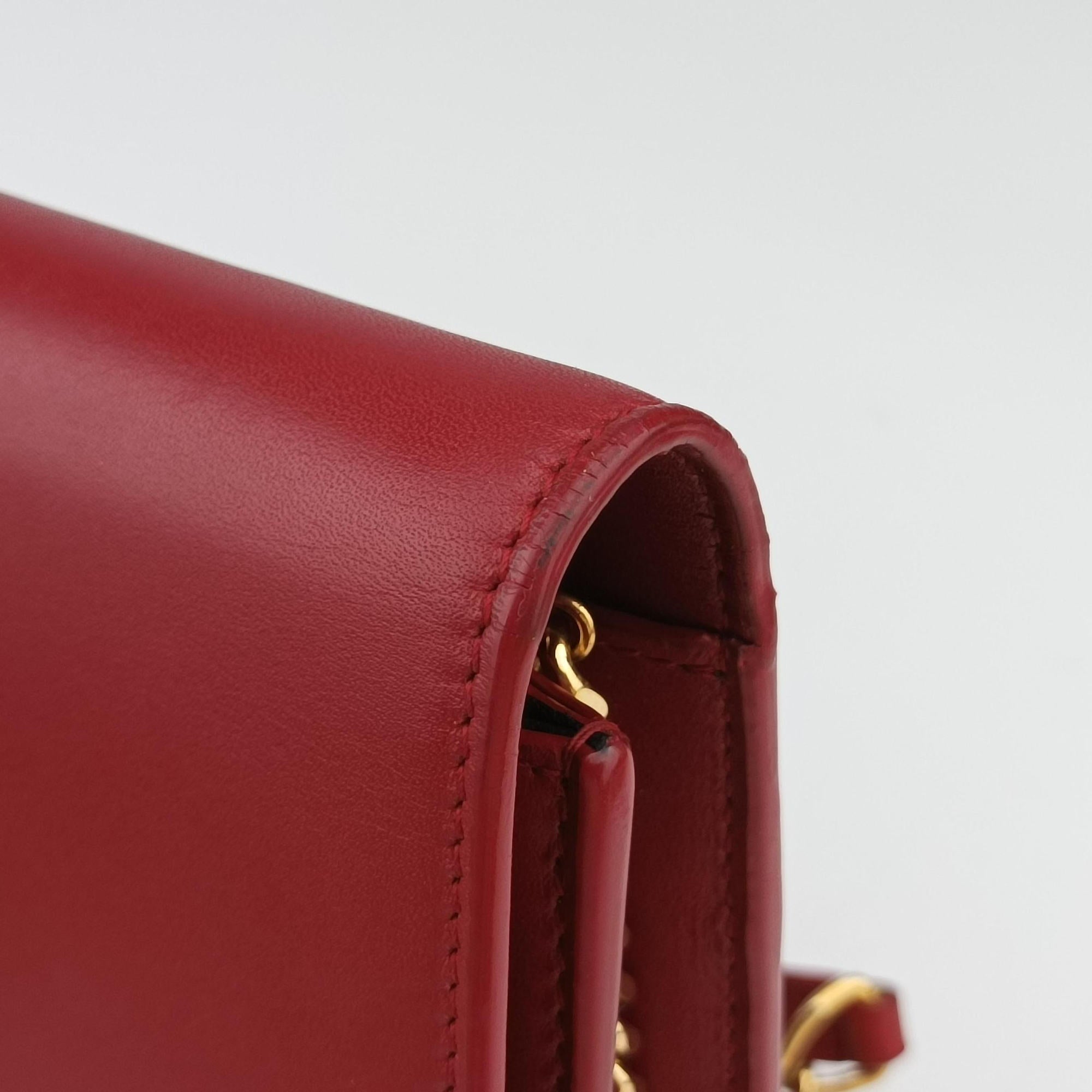 Vintage Yves Saint Laurent KATE Red Leather 452159 shoulderbag | stylenewstar