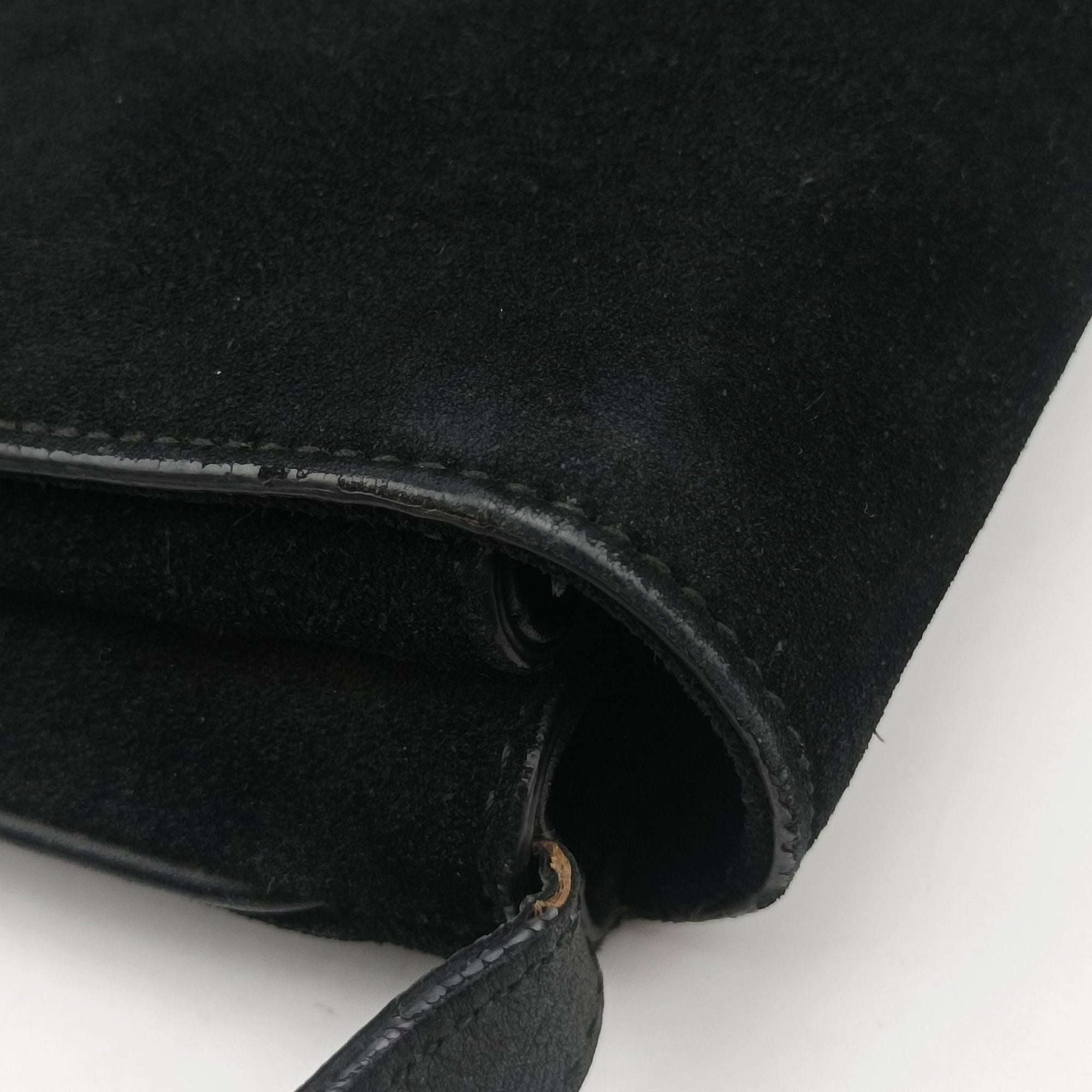 Secondhand Gucci Arli Black Suede×leather 550126 shoulderbag | stylenewstar