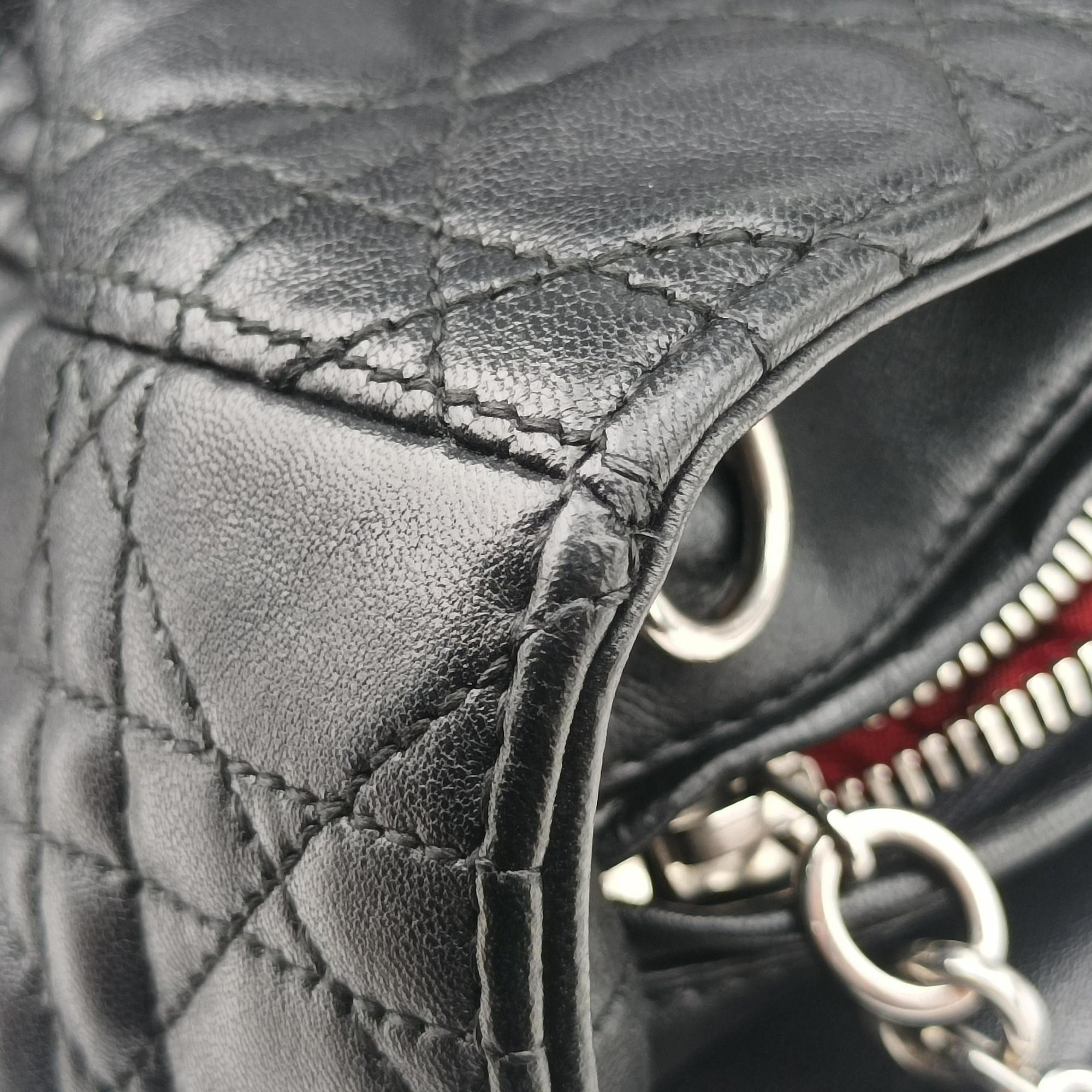 Pre-owned Christian Dior Lady Dior Black lambskin  handbag | stylenewstar