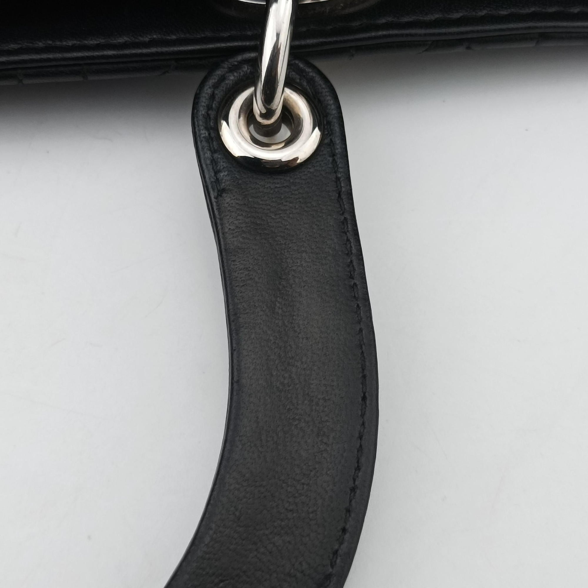 Pre-owned Christian Dior Lady Dior Black lambskin  handbag | stylenewstar