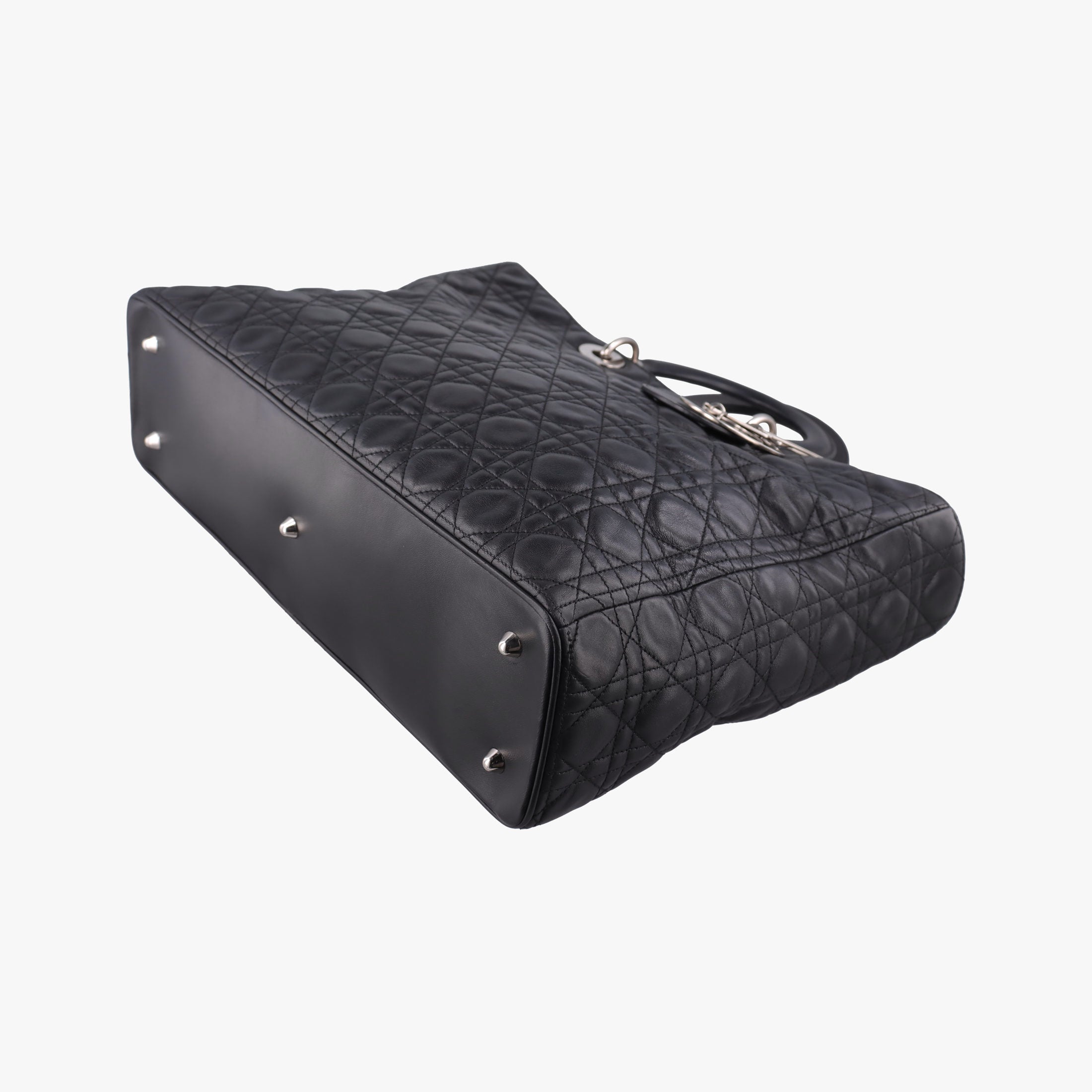 Pre-owned Christian Dior Lady Dior Black lambskin  handbag | stylenewstar