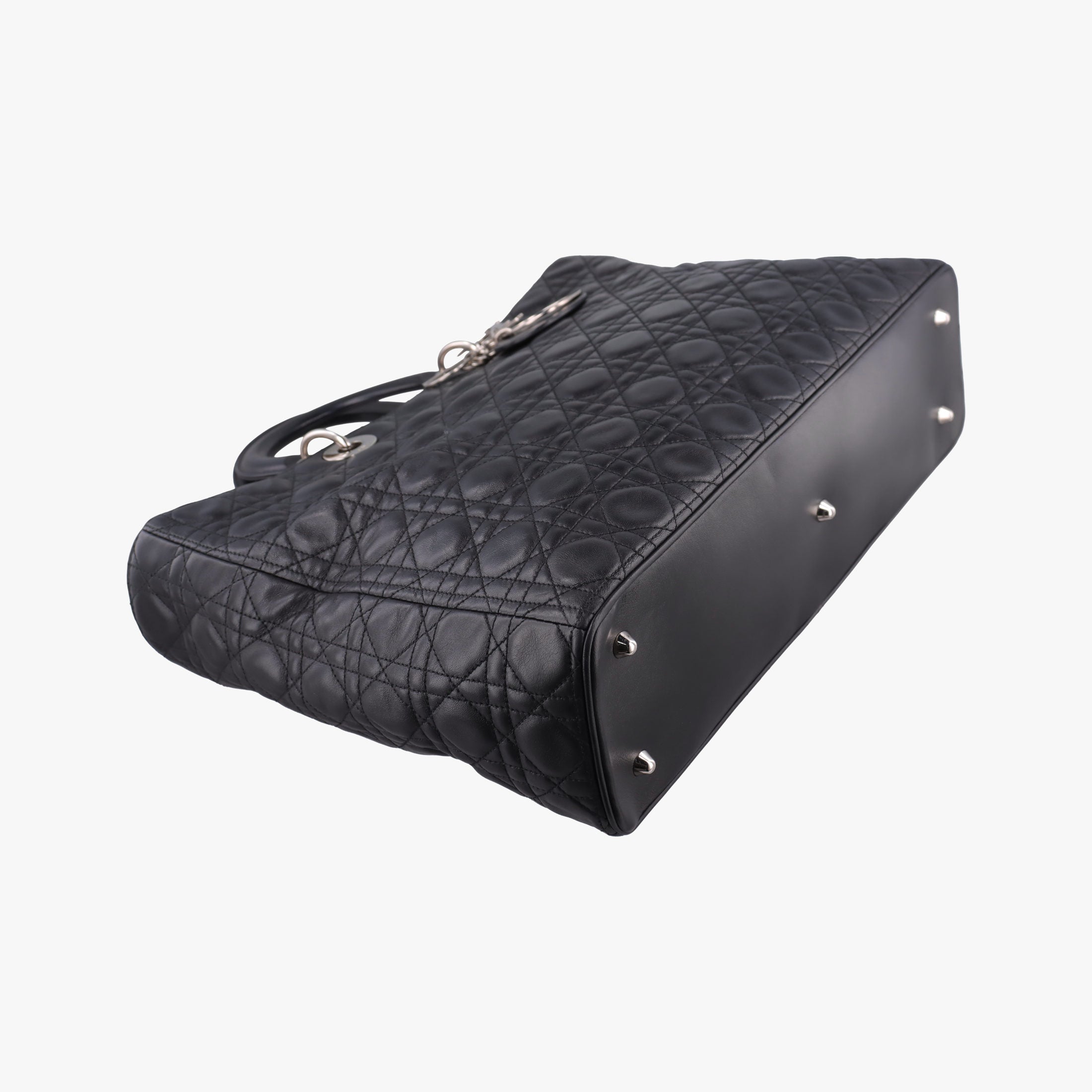 Pre-owned Christian Dior Lady Dior Black lambskin  handbag | stylenewstar