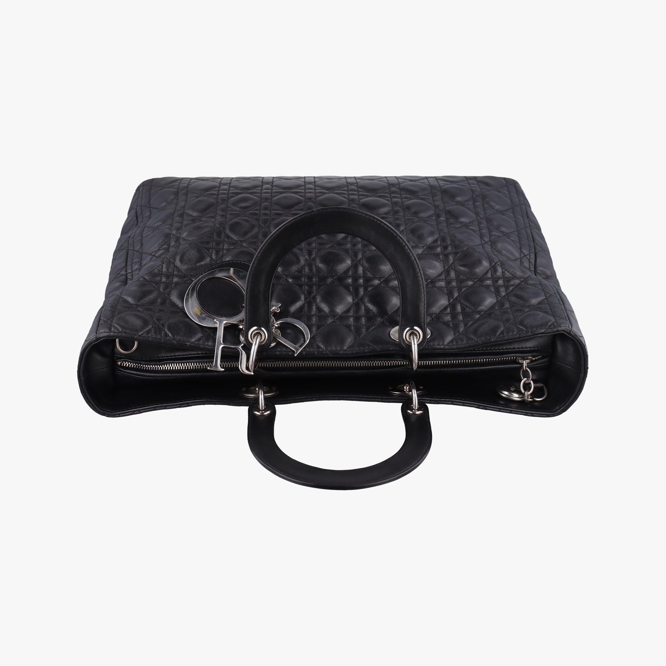 Pre-owned Christian Dior Lady Dior Black lambskin  handbag | stylenewstar