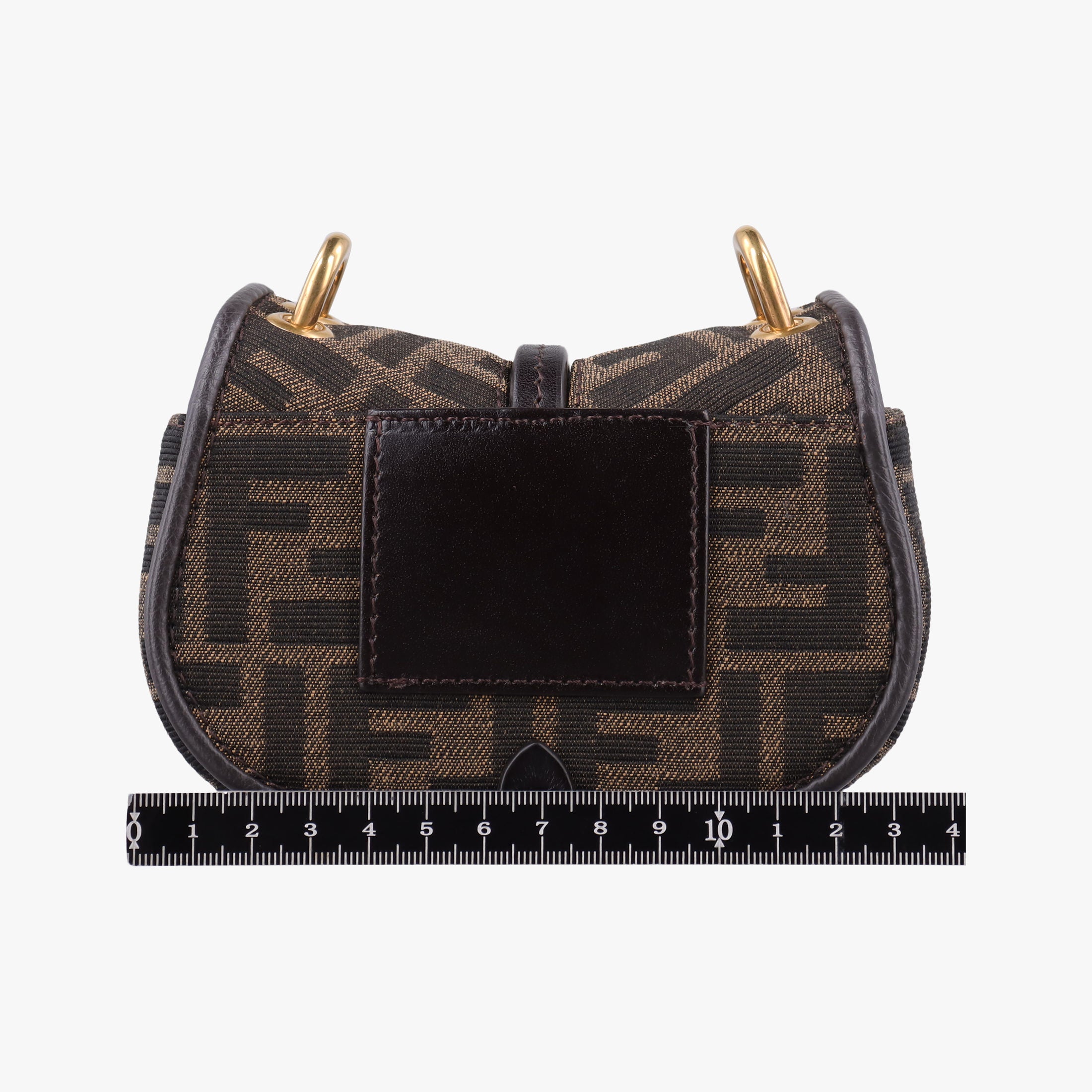 Pre-owned Fendi C'mon Small Brown canvas 7AS219 shoulderbag | stylenewstar
