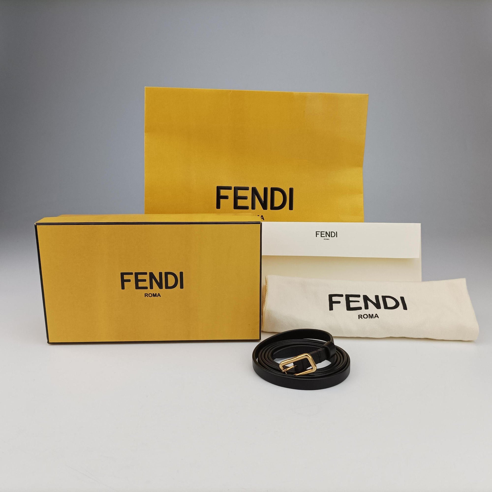 Pre-owned Fendi C'mon Small Brown canvas 7AS219 shoulderbag | stylenewstar
