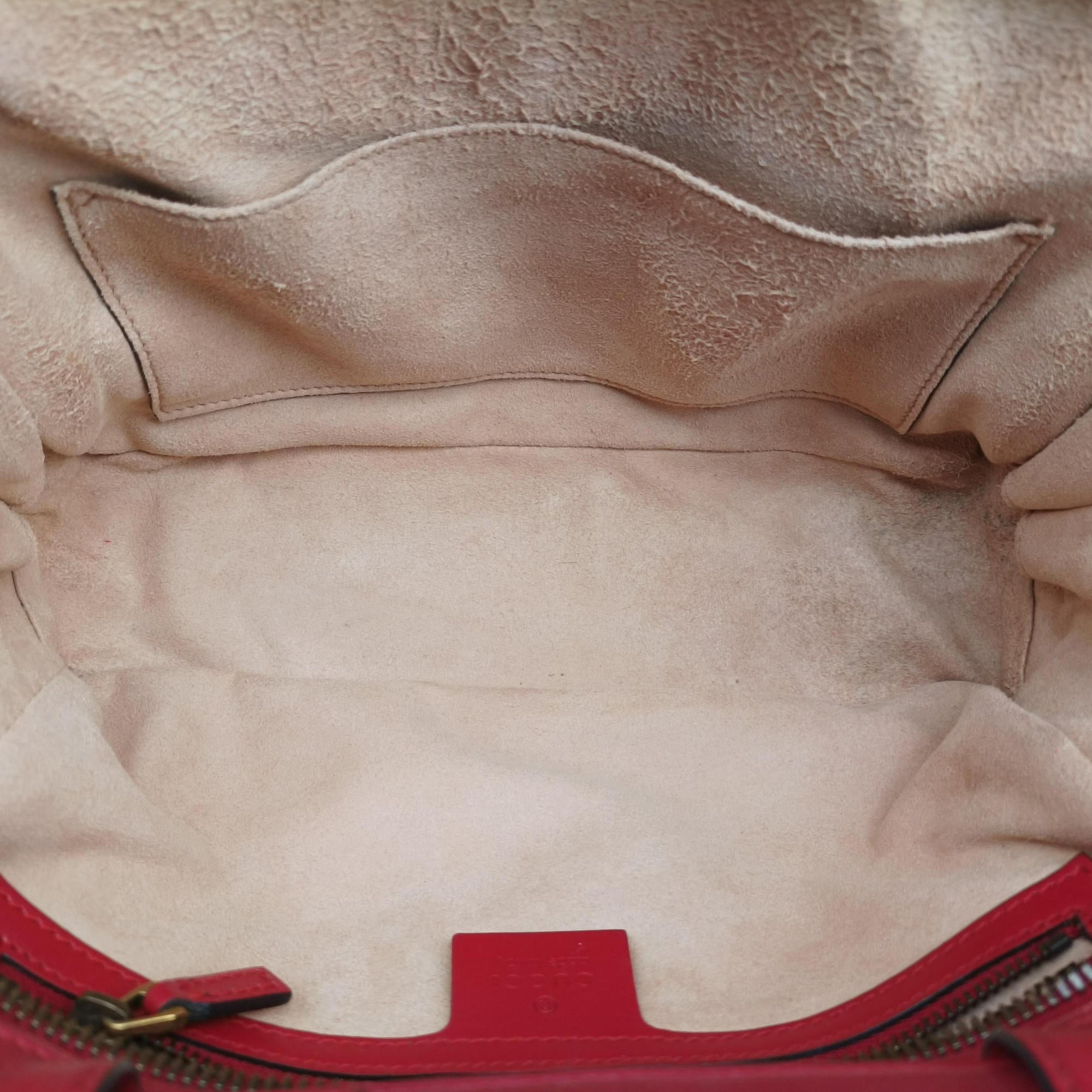Pre-owned Gucci GG Marmont Red Leather 498100 shoulderbag | stylenewstar