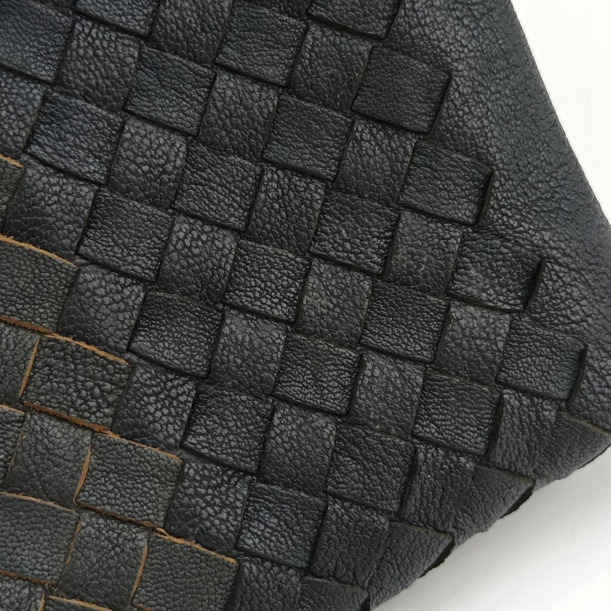 Vintage Bottega Veneta Intrecciato Dark Gray × Blue lambskin  shoulderbag | stylenewstar