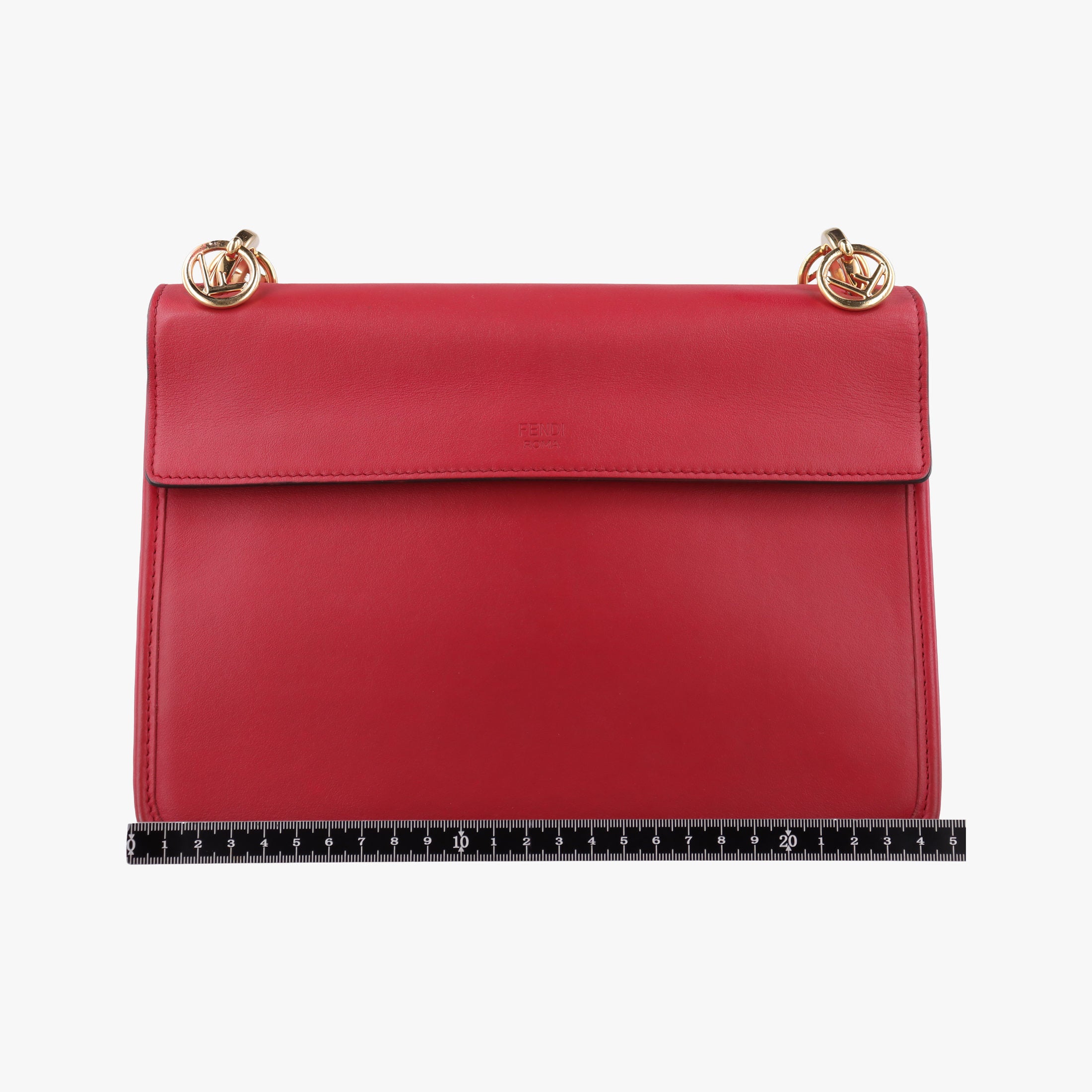 Vintage Fendi Kan I F Red Leather 8BT284 shoulderbag | stylenewstar