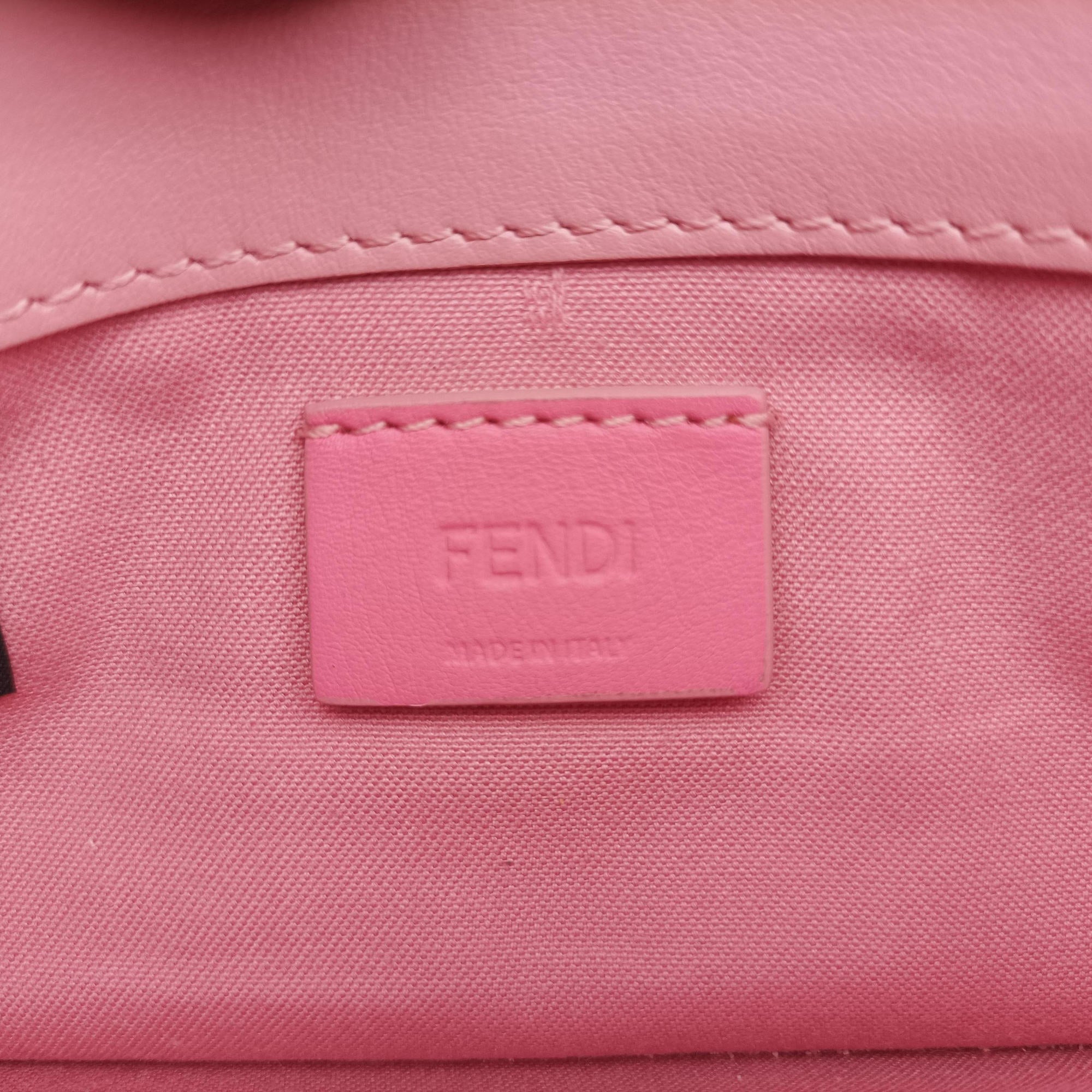 Secondhand Fendi Monster Eyes Continental pink×Multicolour Leather 8M0346 shoulderbag | stylenewstar
