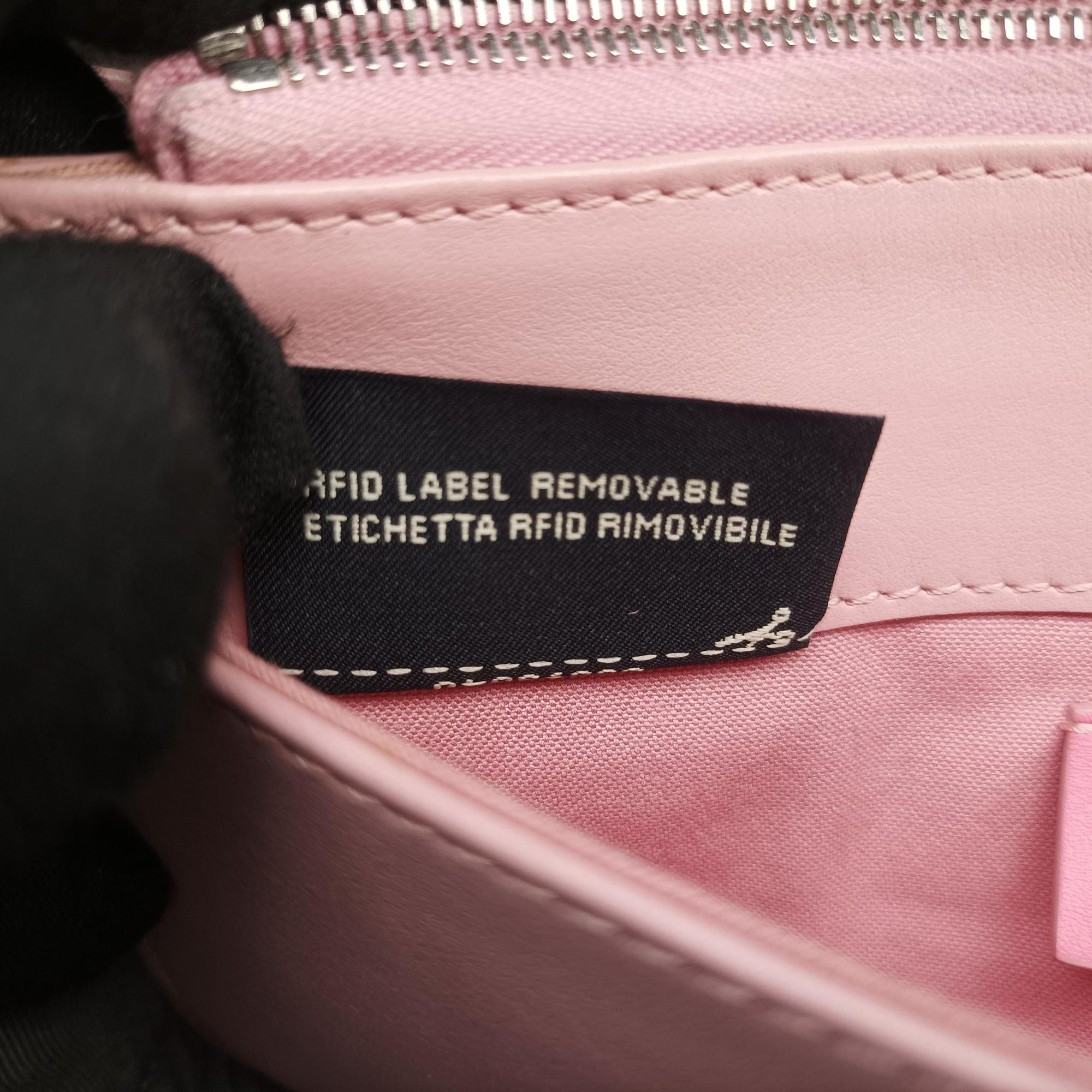 Secondhand Fendi Monster Eyes Continental pink×Multicolour Leather 8M0346 shoulderbag | stylenewstar