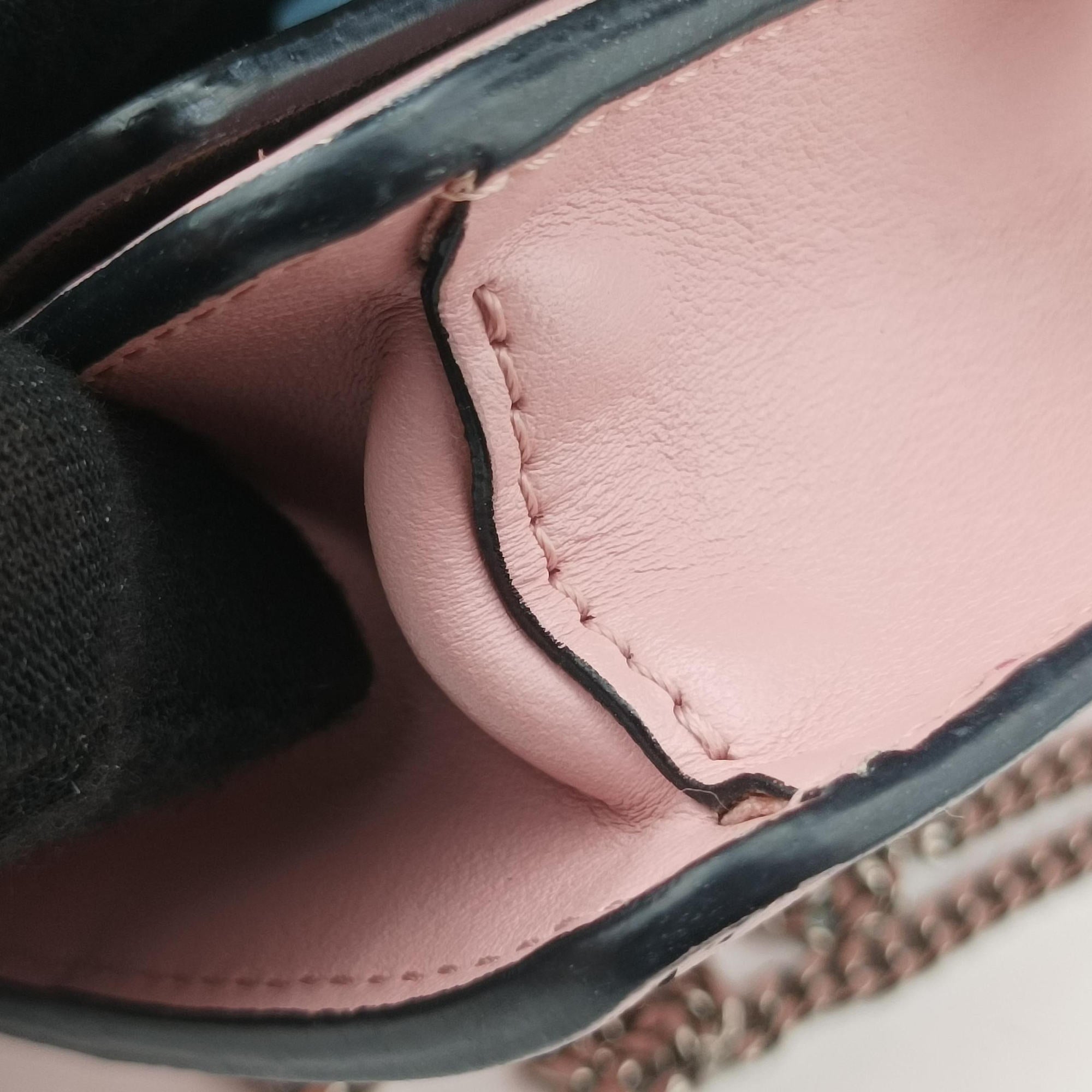 Secondhand Fendi Monster Eyes Continental pink×Multicolour Leather 8M0346 shoulderbag | stylenewstar