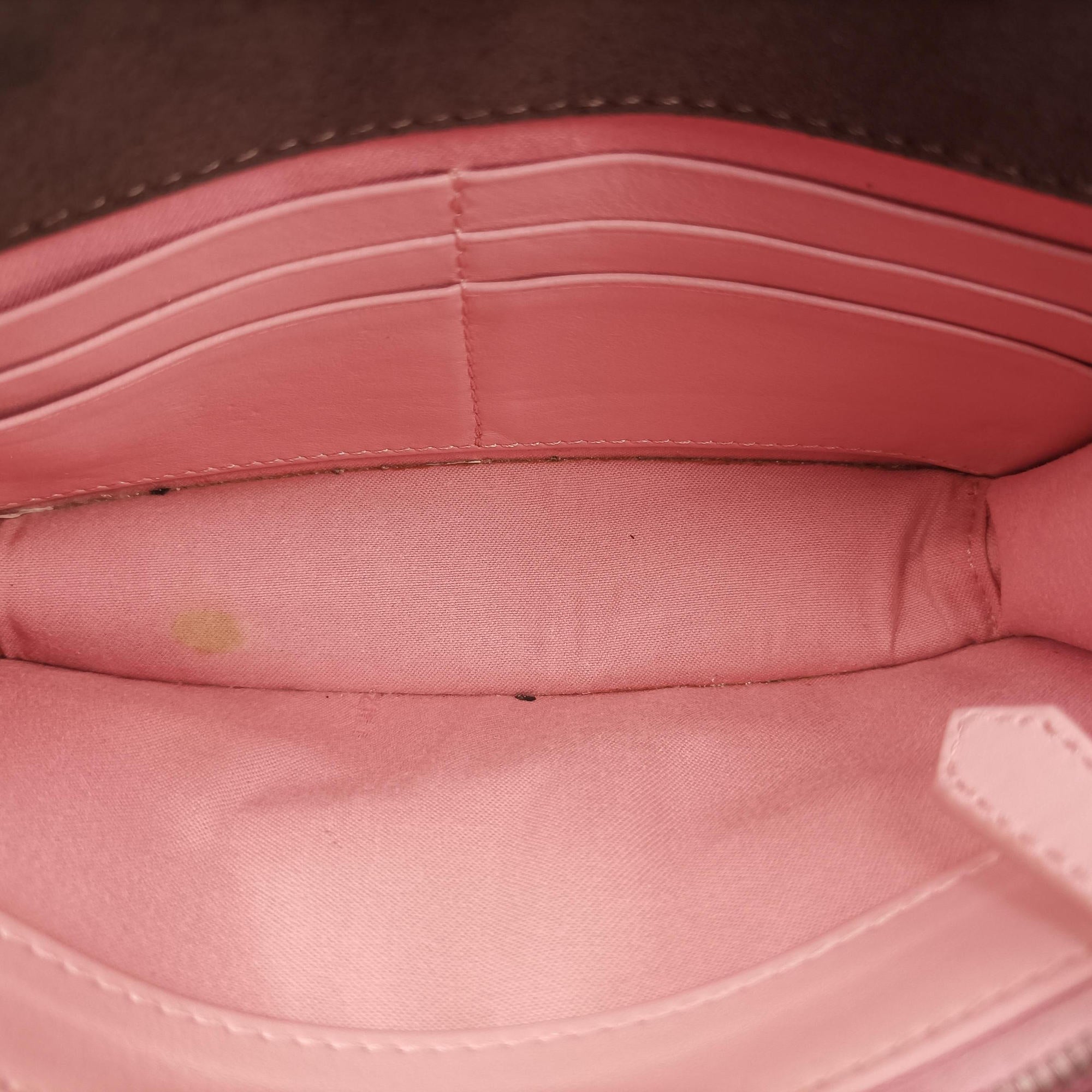 Secondhand Fendi Monster Eyes Continental pink×Multicolour Leather 8M0346 shoulderbag | stylenewstar
