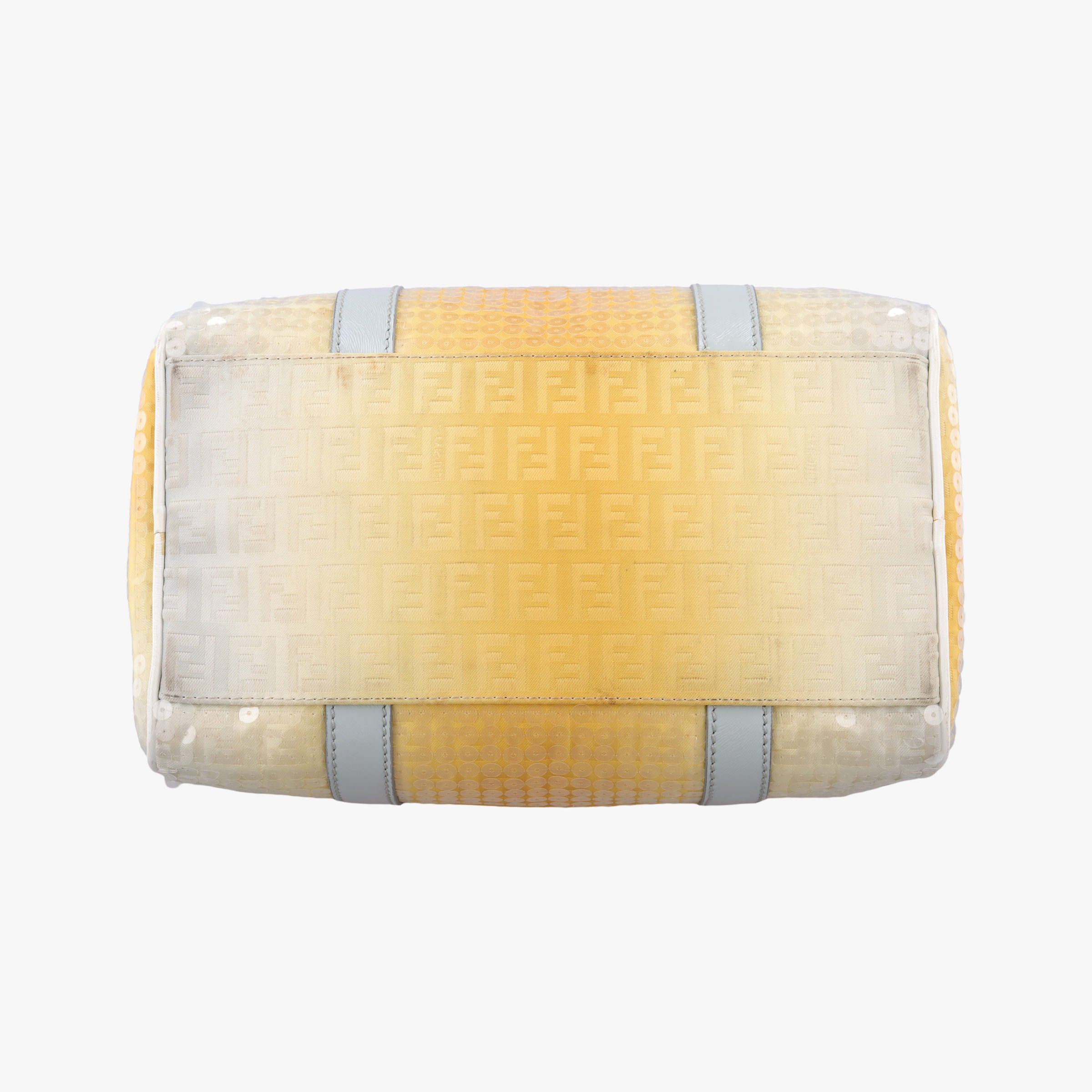 Pre-owned Fendi Zucchino Glitter Logo Yellow×Multicolour sequins 8BL068 handbag | stylenewstar