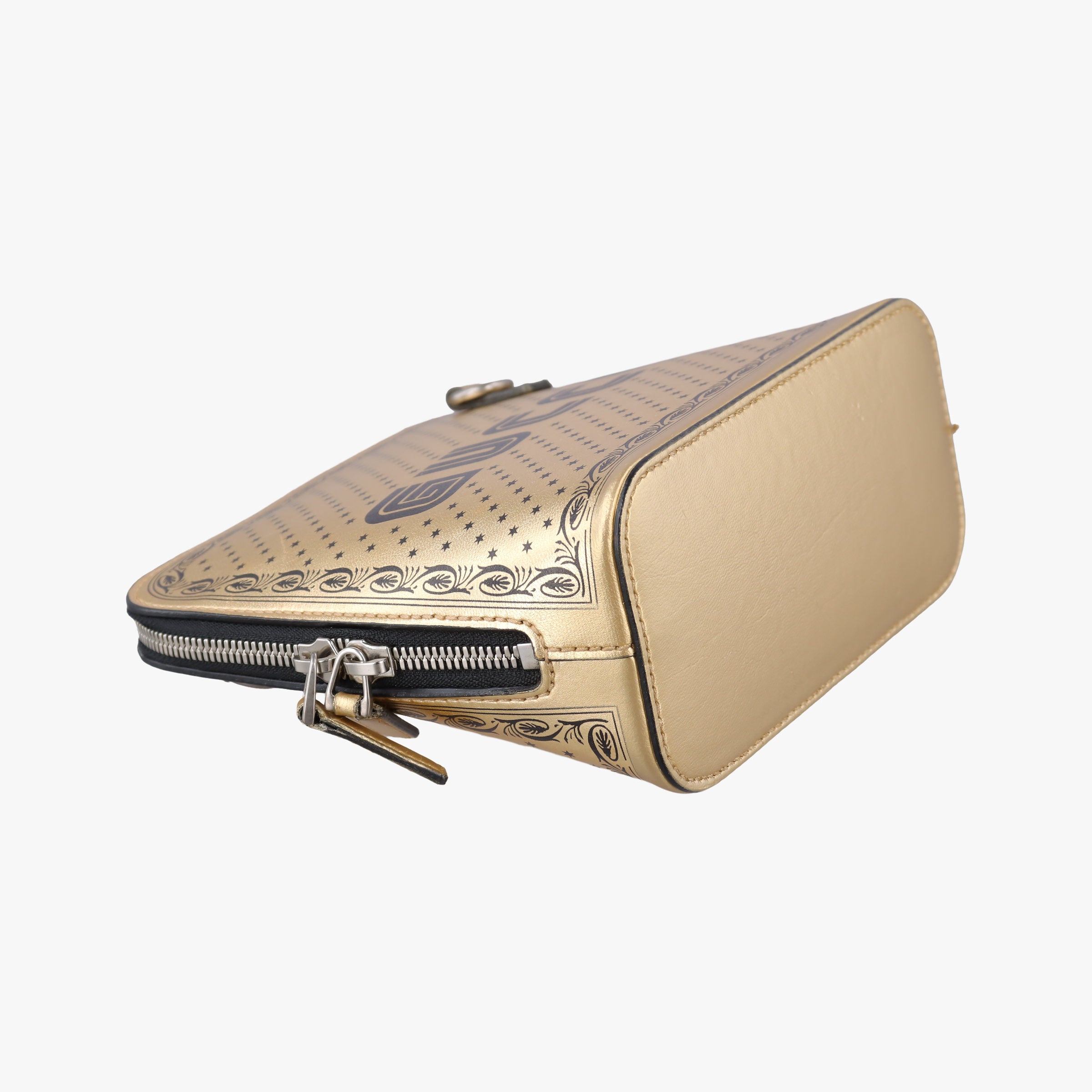 Secondhand Gucci SEGA collaboration GUCCY print Golden Leather 511189 shoulderbag | stylenewstar