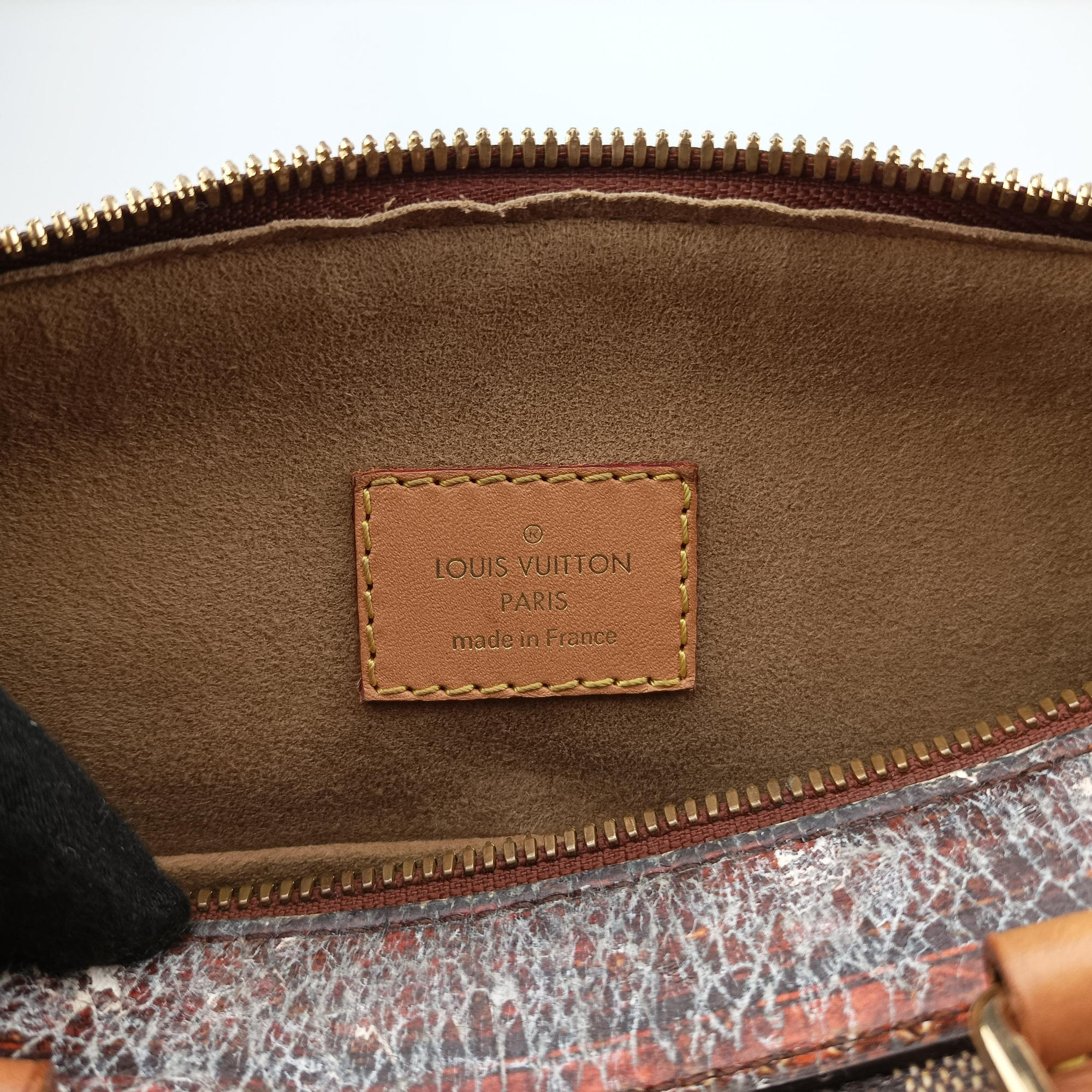 Secondhand Louis Vuitton Time Trunk Speedy Bandouliere 25 Damier Ebene × Rouge Transformed Damier Canvas M52249 shoulderbag | stylenewstar