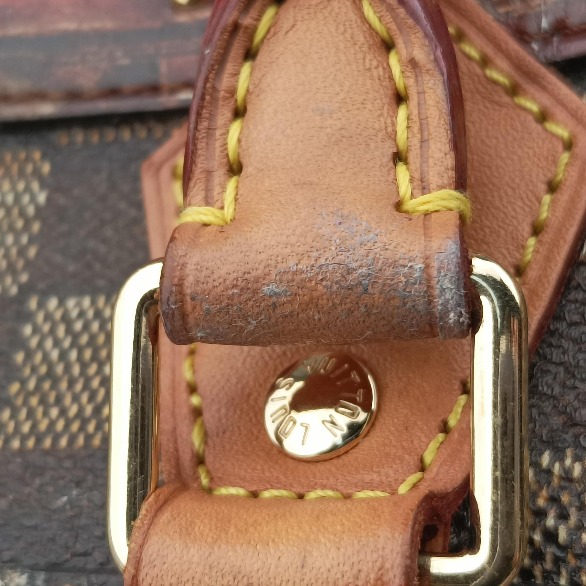 Secondhand Louis Vuitton Time Trunk Speedy Bandouliere 25 Damier Ebene × Rouge Transformed Damier Canvas M52249 shoulderbag | stylenewstar