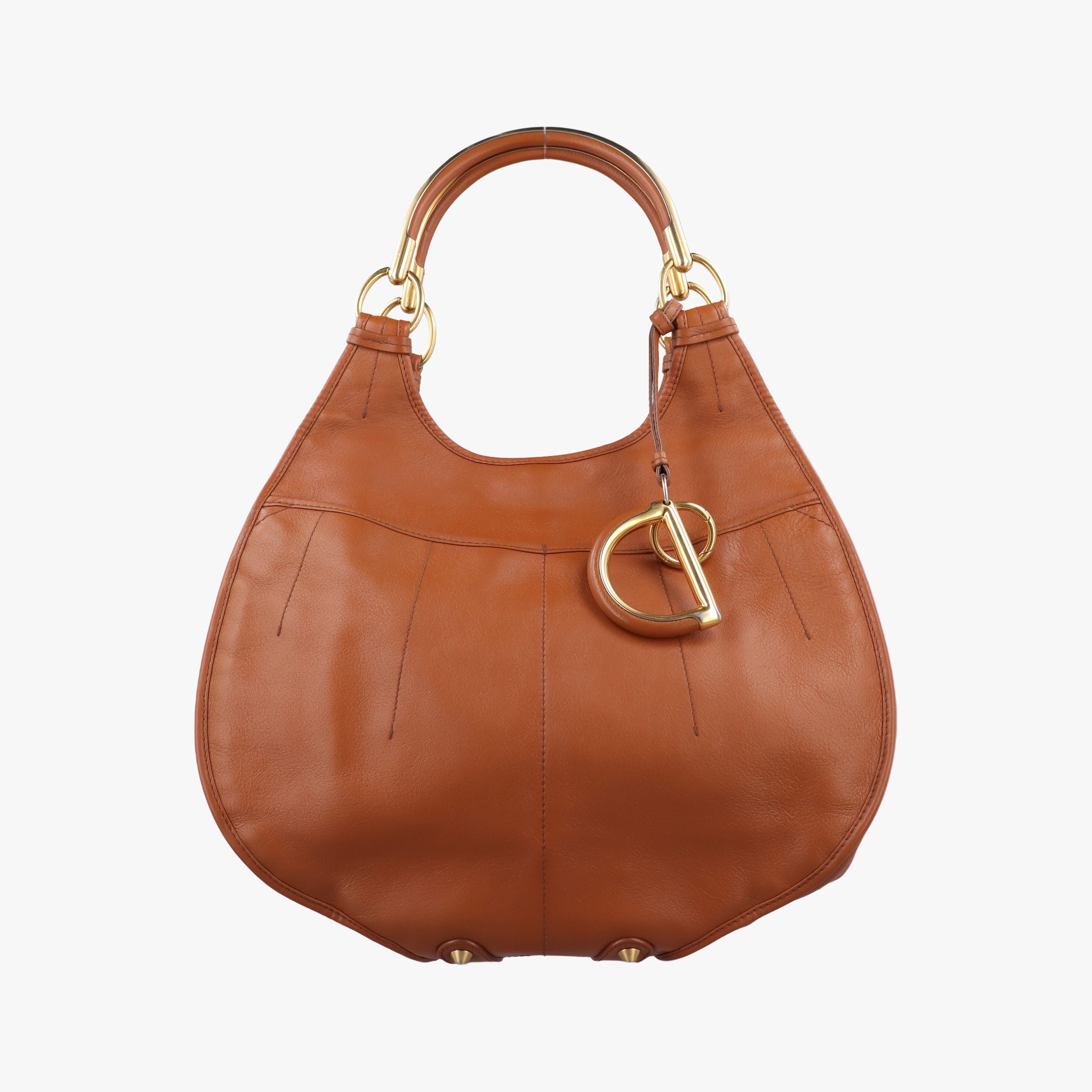 Vintage Christian Dior Hobo Brown Leather  handbag | stylenewstar