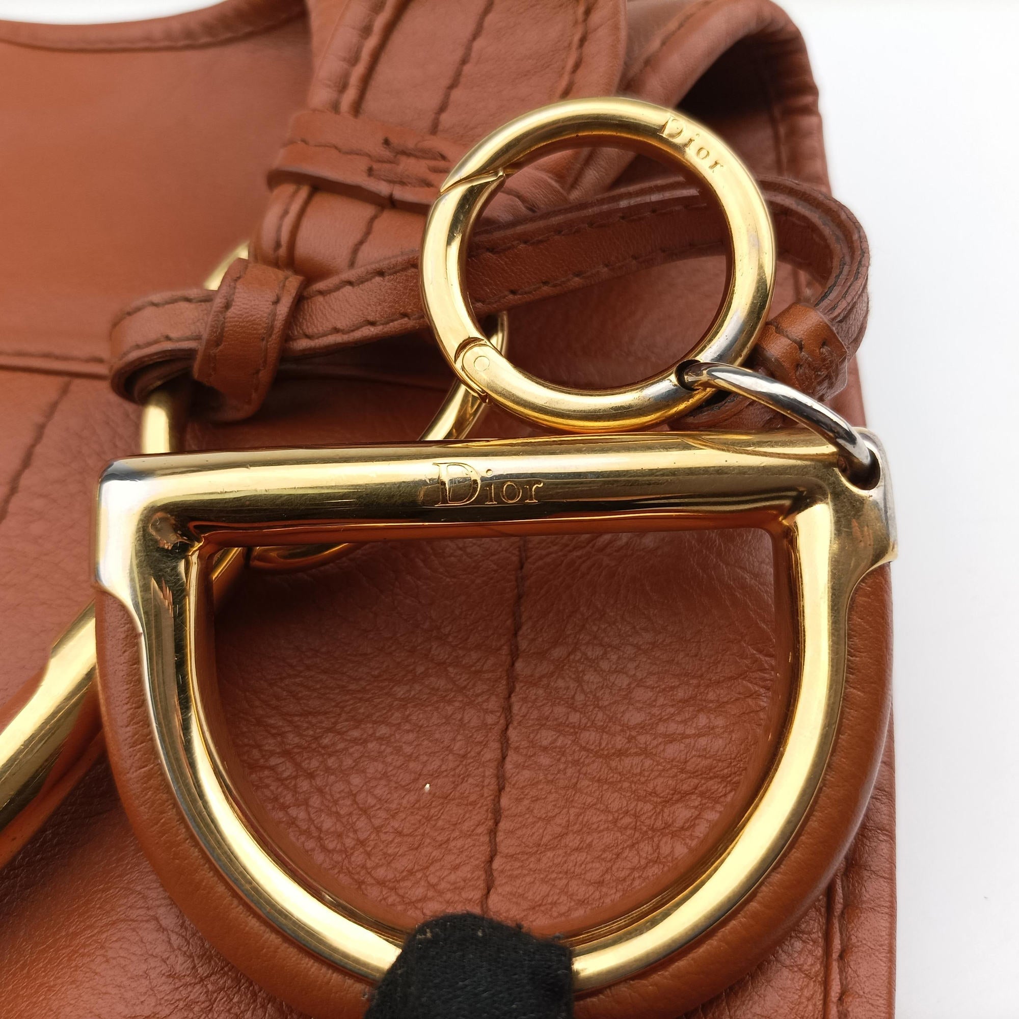 Vintage Christian Dior Hobo Brown Leather  handbag | stylenewstar