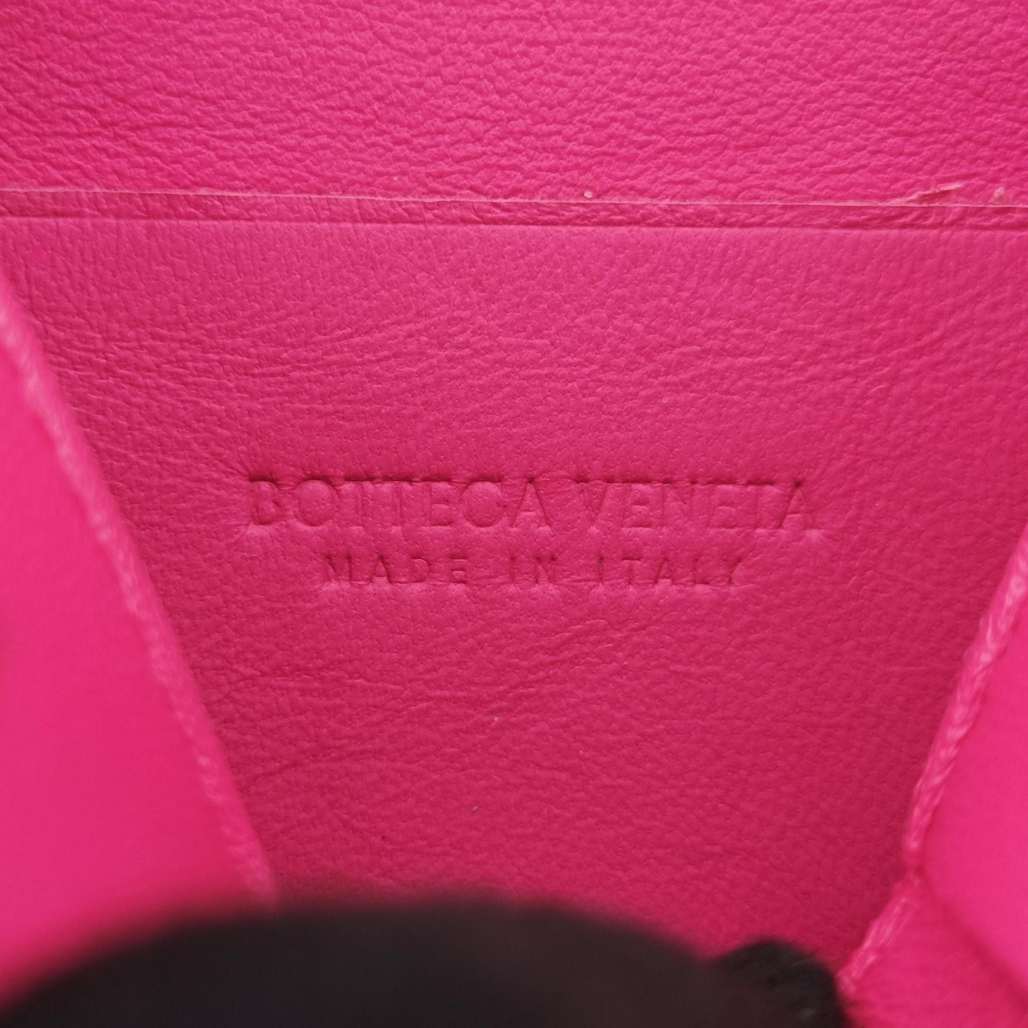 Pre-owned Bottega Veneta candy cassette Pink lambskin  shoulderbag | stylenewstar