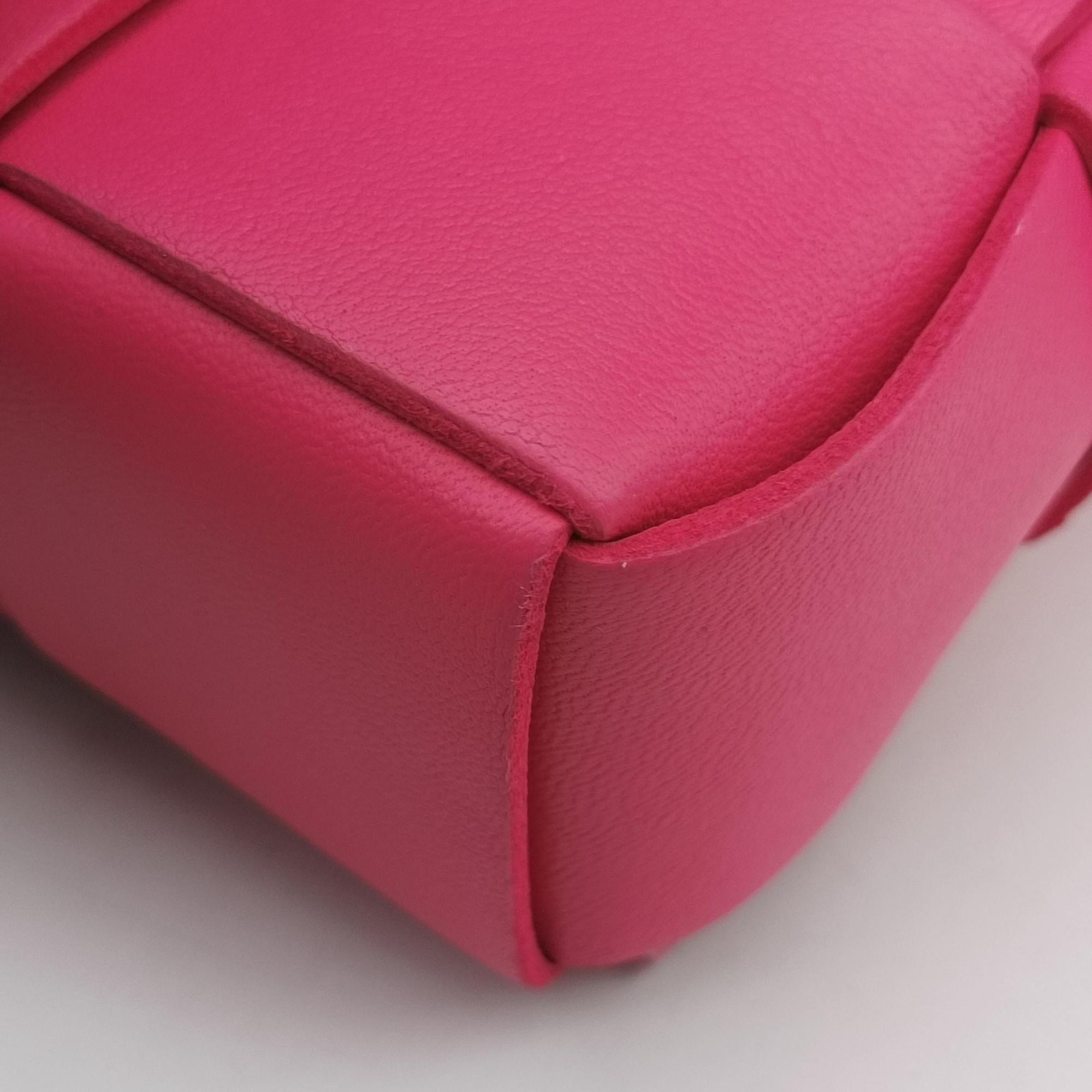 Pre-owned Bottega Veneta candy cassette Pink lambskin  shoulderbag | stylenewstar