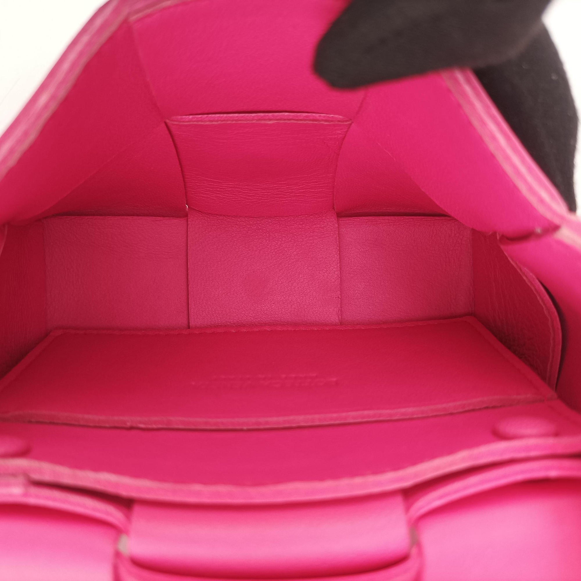 Pre-owned Bottega Veneta candy cassette Pink lambskin  shoulderbag | stylenewstar
