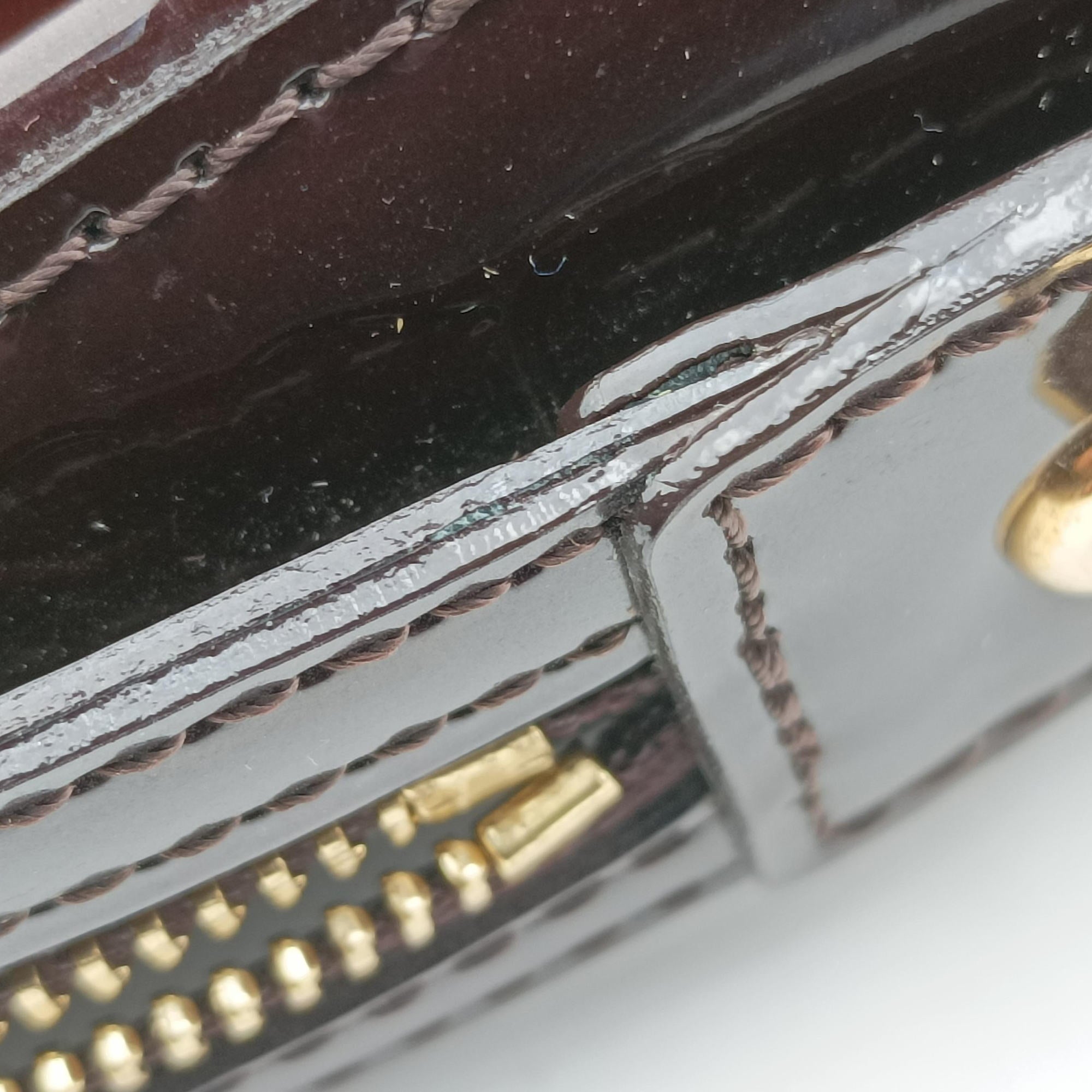 Pre-owned Louis Vuitton MELROSE AVENUE AMARANTE Vernis M93757 handbag | stylenewstar