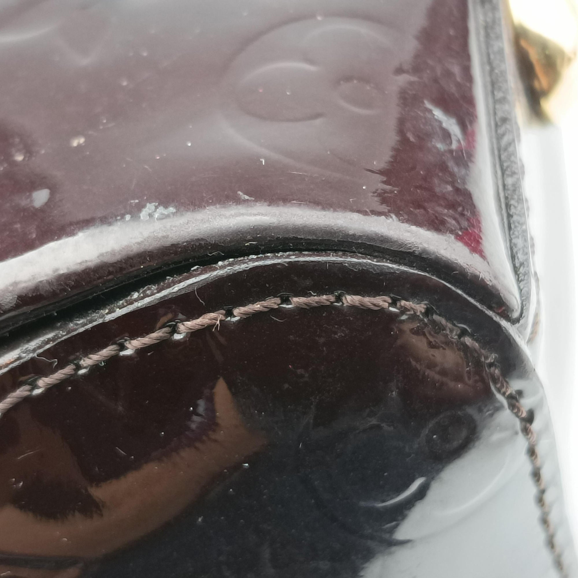 Pre-owned Louis Vuitton MELROSE AVENUE AMARANTE Vernis M93757 handbag | stylenewstar