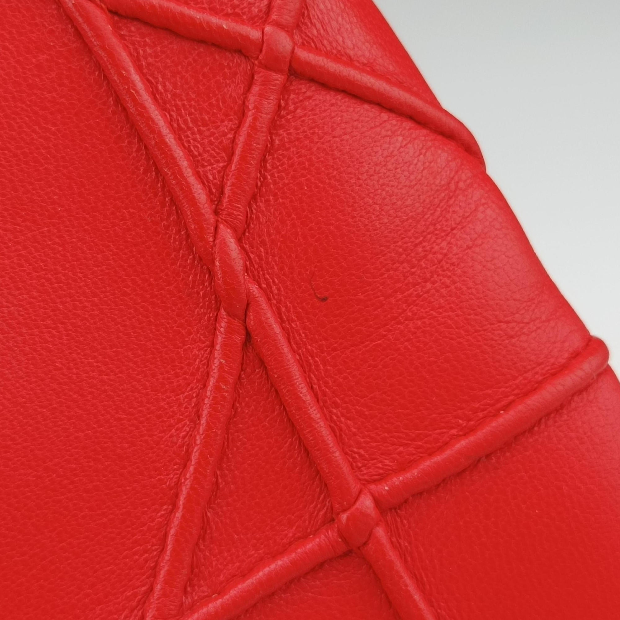 Vintage Christian Dior Lady Dior Cannage Soft Red Lambskin  handbag | stylenewstar