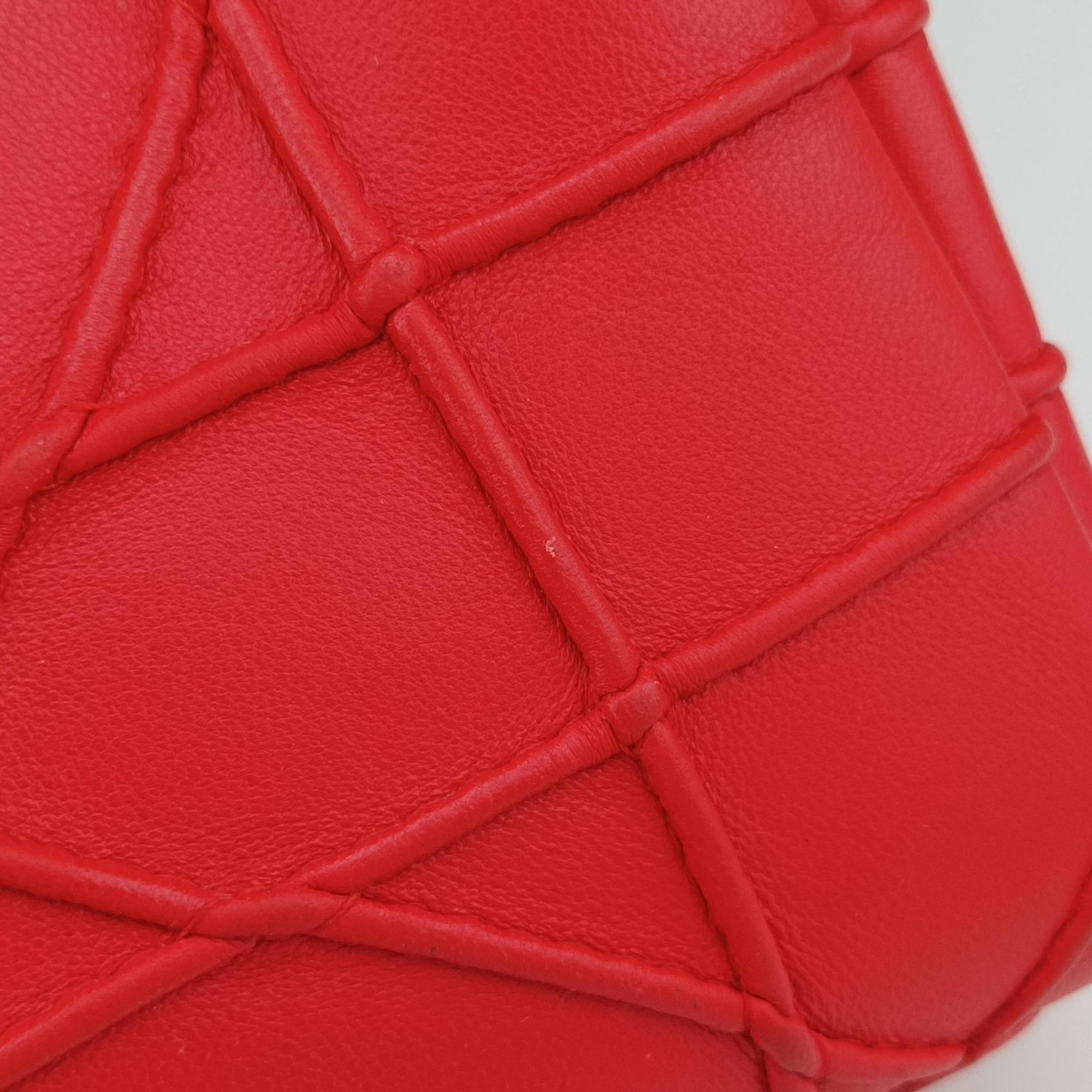 Vintage Christian Dior Lady Dior Cannage Soft Red Lambskin  handbag | stylenewstar