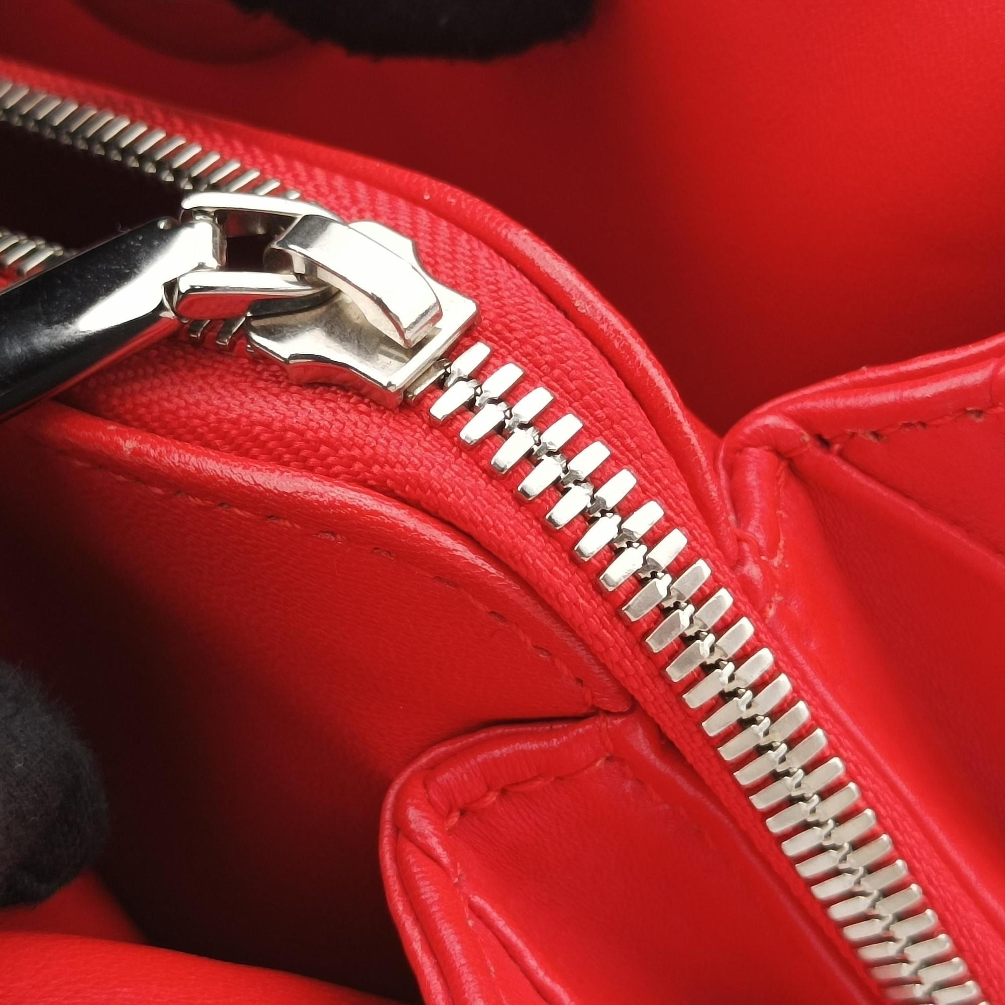 Vintage Christian Dior Lady Dior Cannage Soft Red Lambskin  handbag | stylenewstar