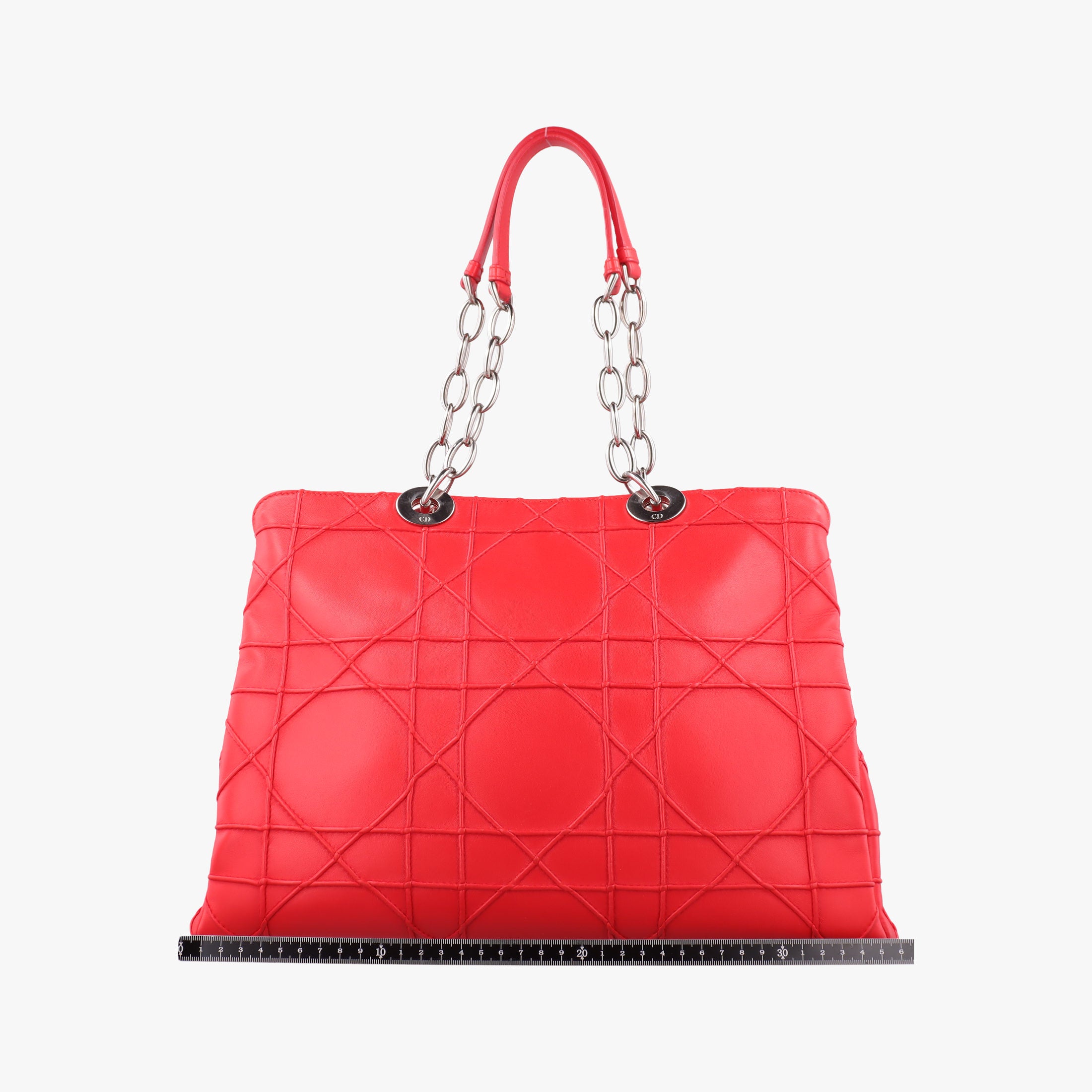 Vintage Christian Dior Lady Dior Cannage Soft Red Lambskin  handbag | stylenewstar