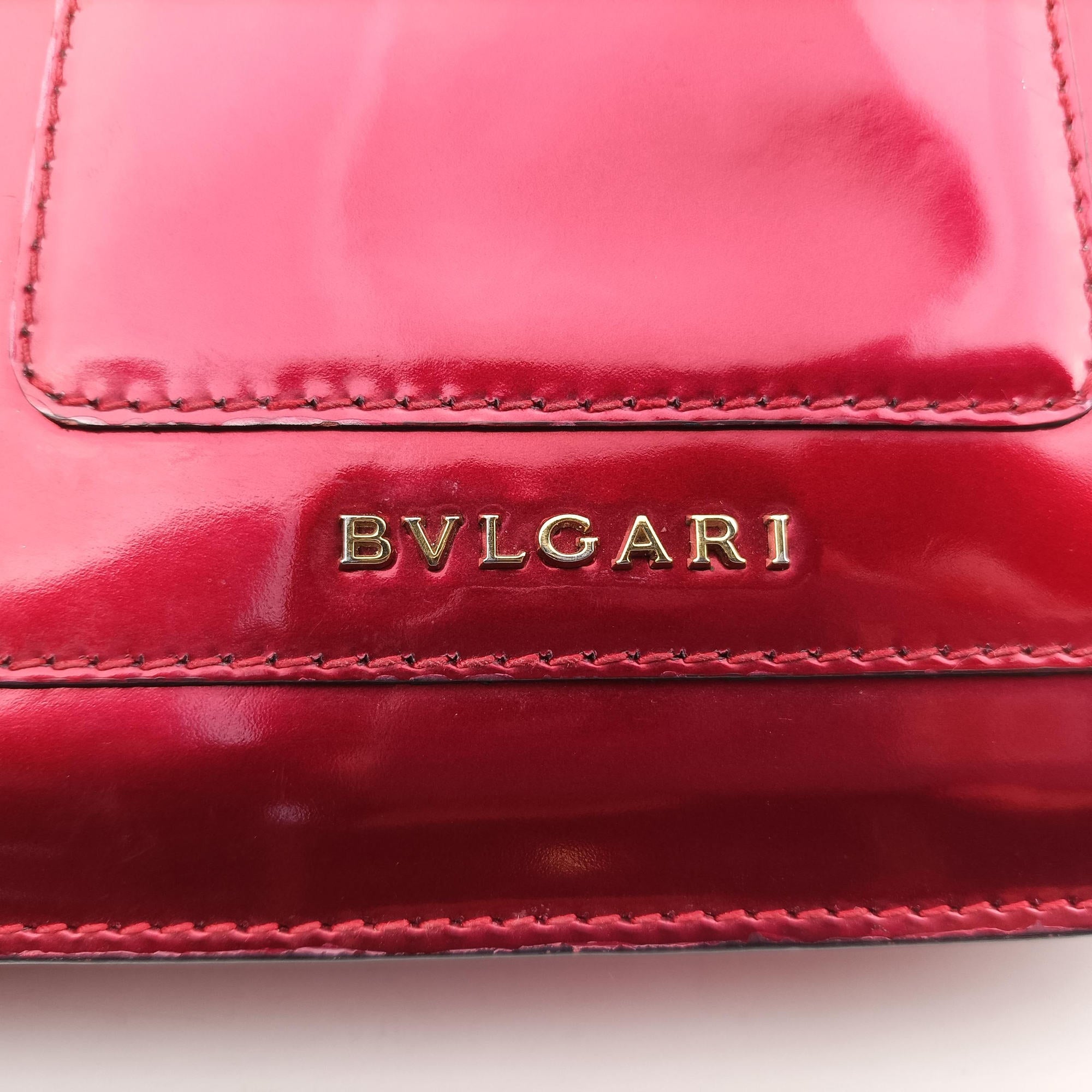 Pre-owned Bvlgari SERPENTI FOREVER Red Leather  shoulderbag | stylenewstar