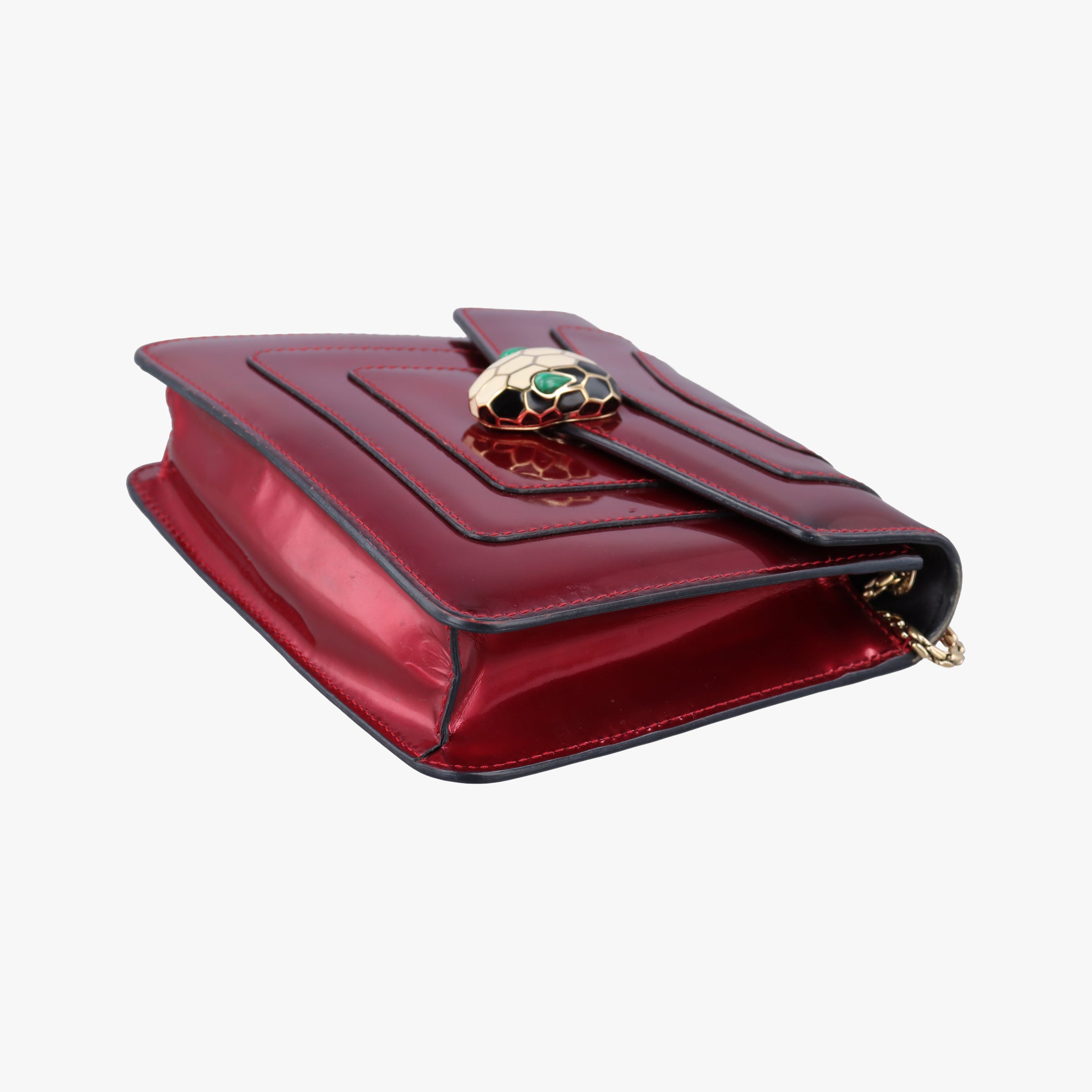 Pre-owned Bvlgari SERPENTI FOREVER Red Leather  shoulderbag | stylenewstar
